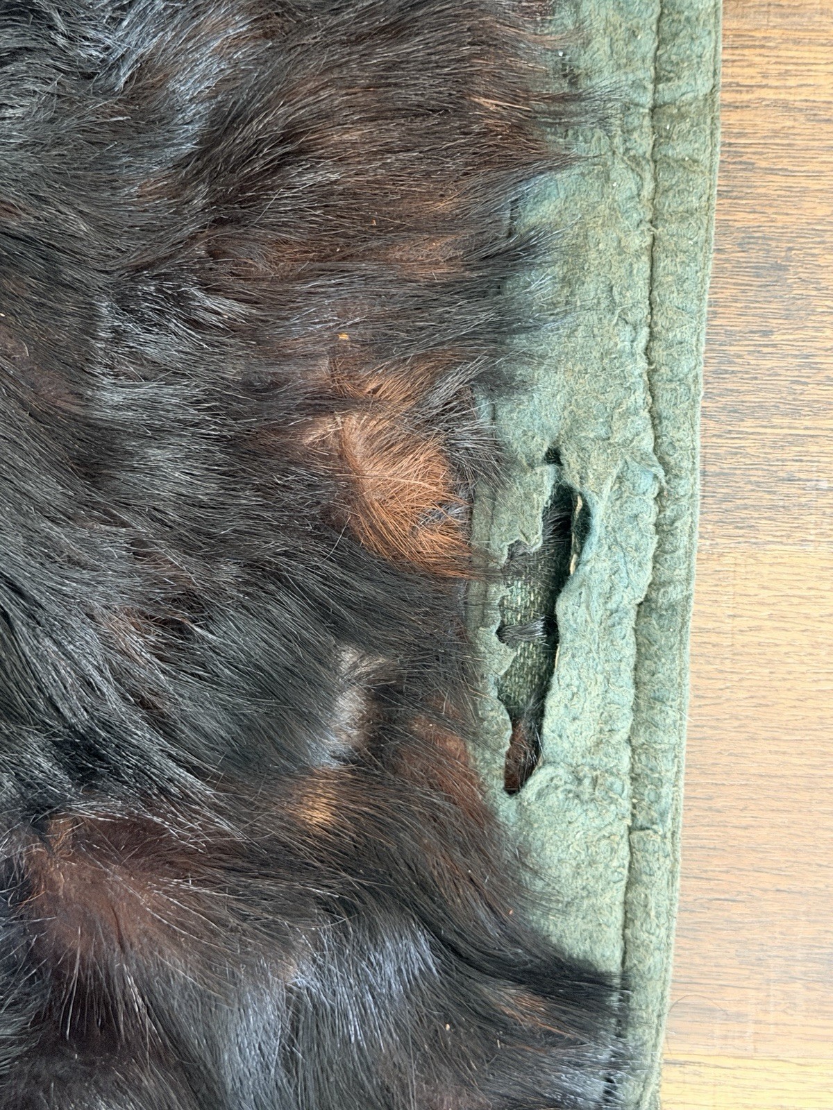Antique Early 1900’s PERFECTION Fur Robe Co. Buggy Sleigh Lap Blanket Unique
