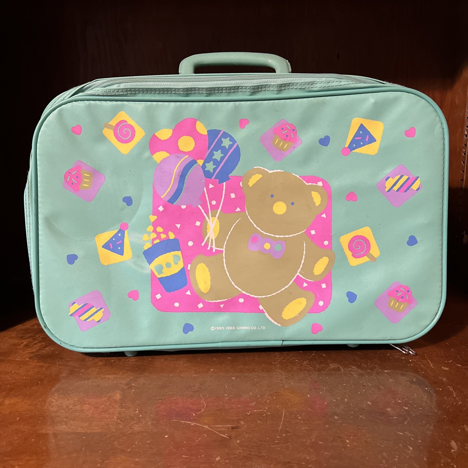 Sanrio Bear Suitcase Kids Child Luggage 80’s Vacation Vintage Fast Shipping