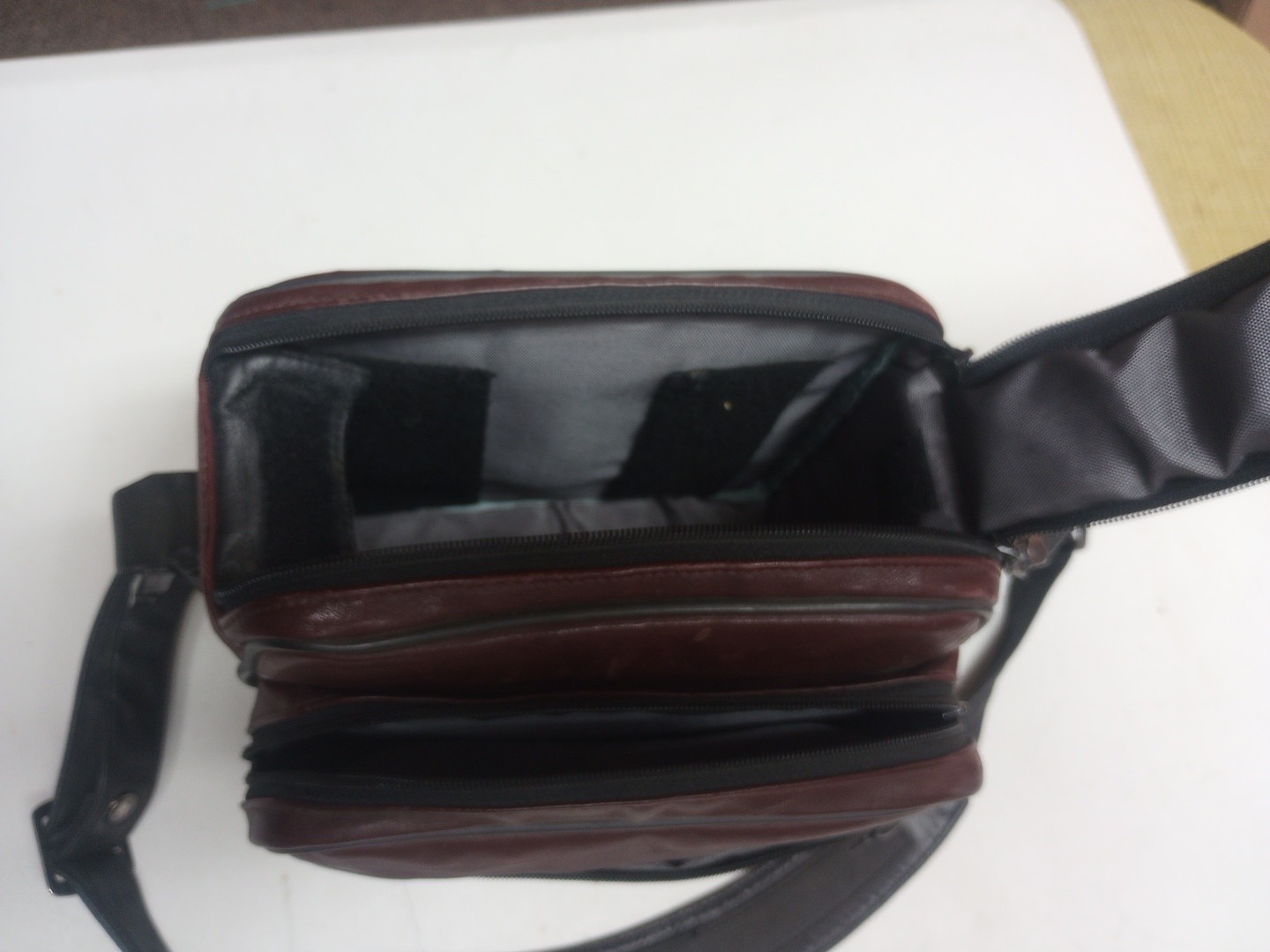 Vintage KOA branded leather crossbody or shoulder bag.