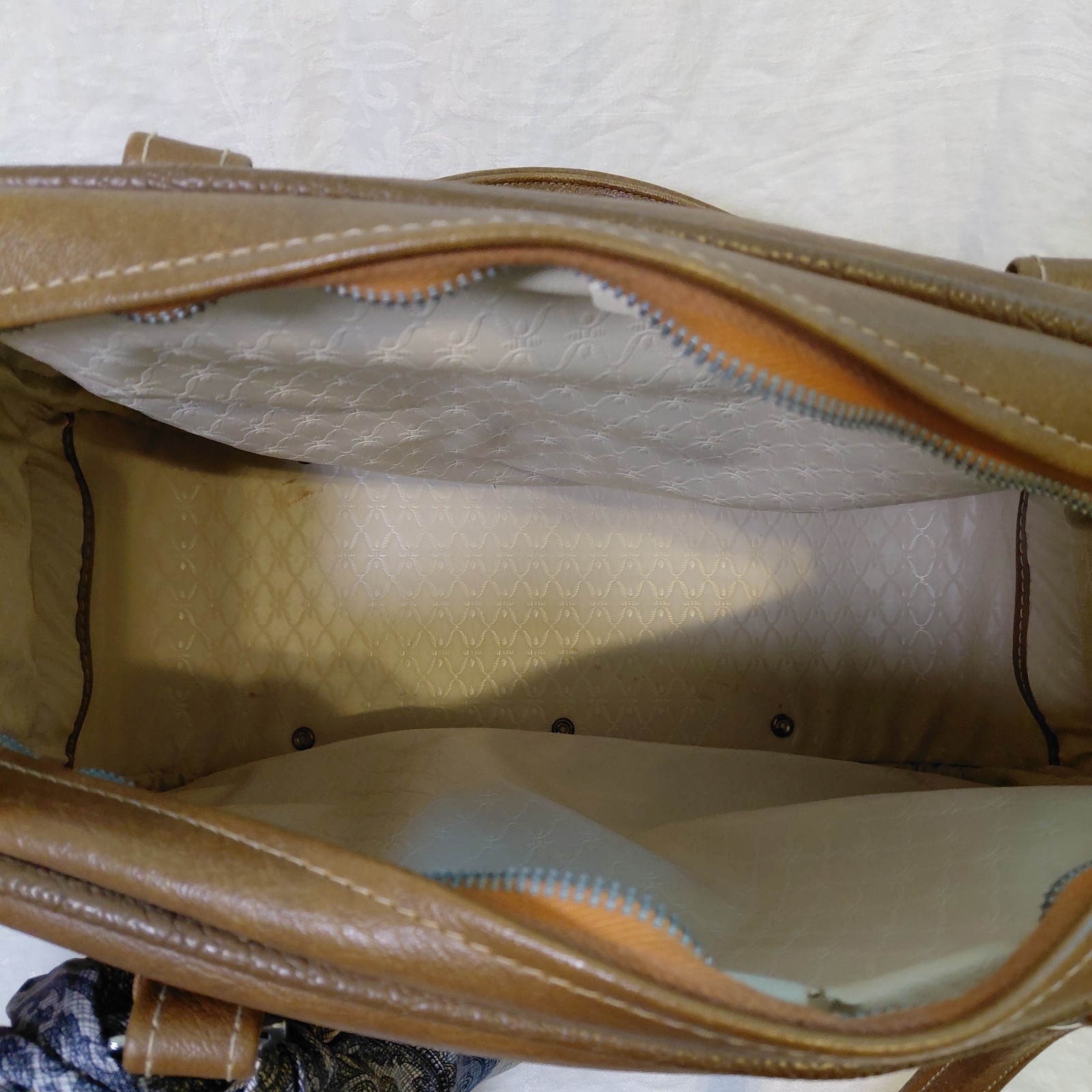 Vintage Retro American Tourister Travel Bag Carry On Tote Brown w/scarf