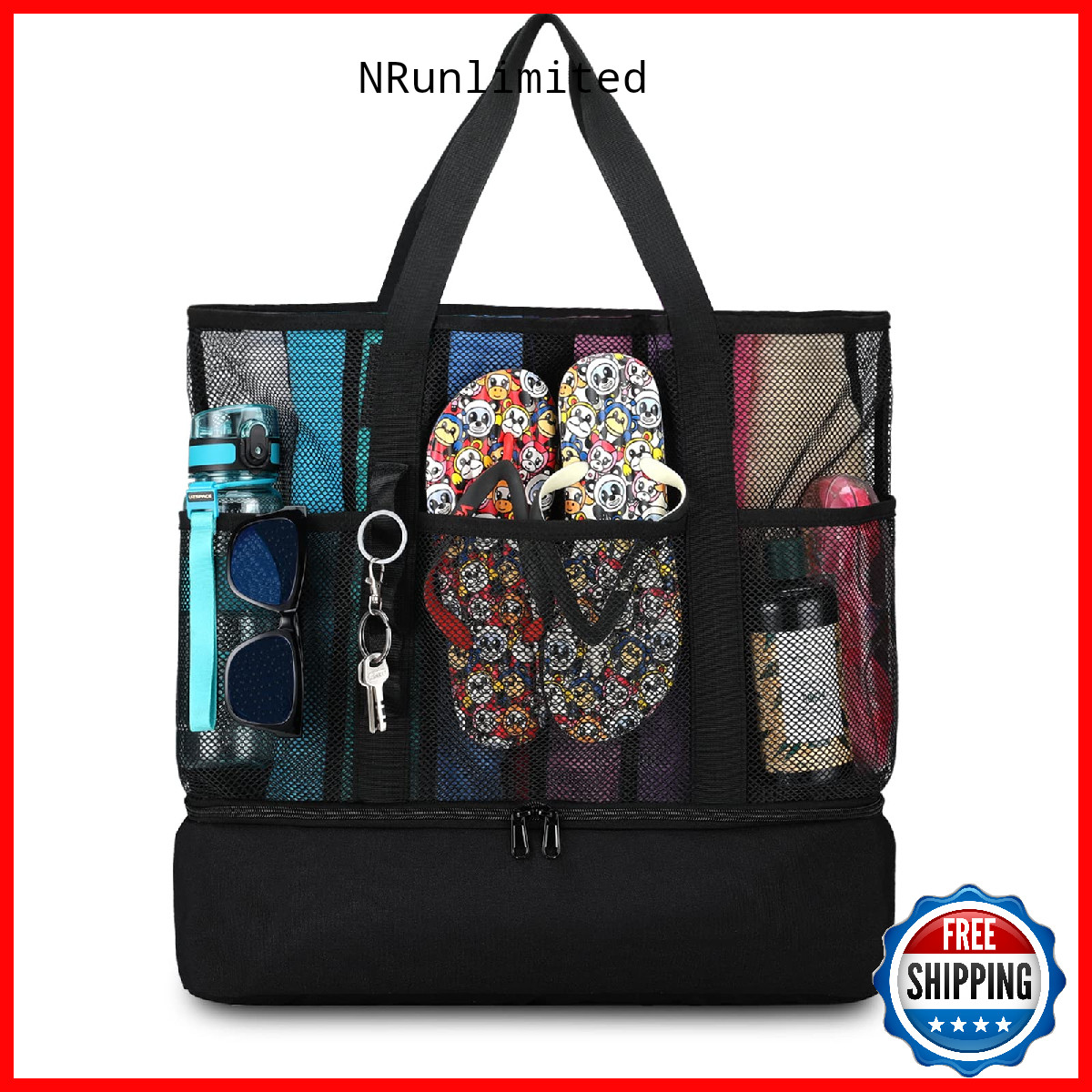 Uylia Beach Bag Coolermesh Beach Bags For Women Sandproof For Pool And Swimming