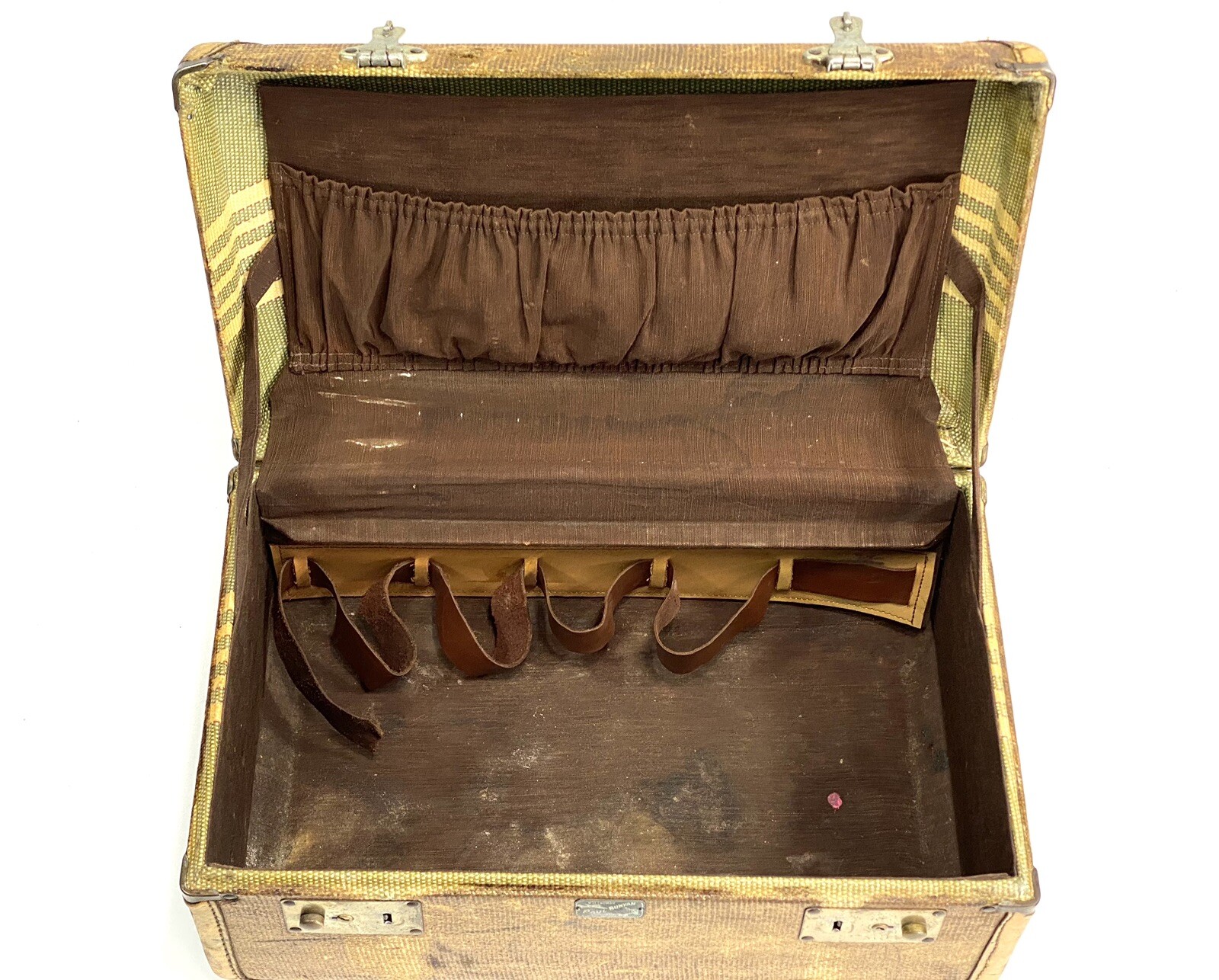 Vintage Suitcase Case Leather Paul Bunyan Air Luggage Multnomah PORTLAND Oregon