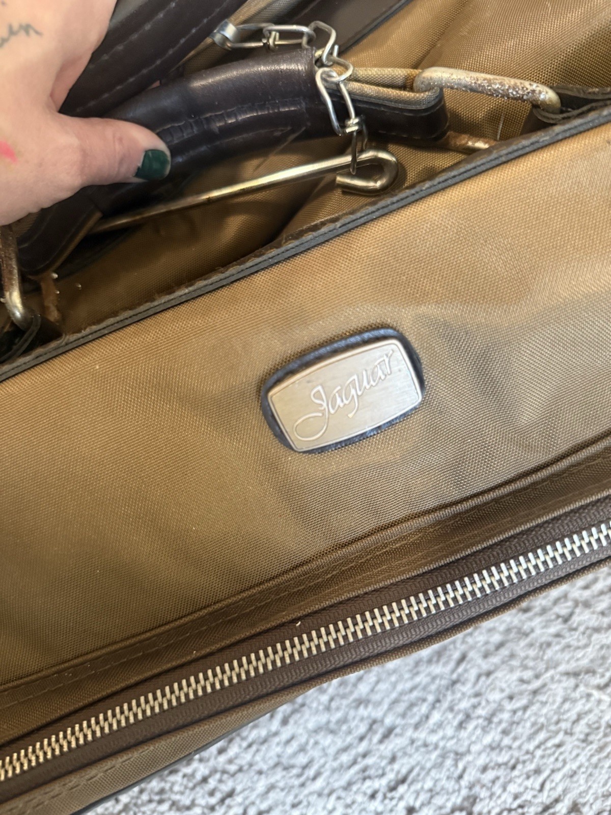 vintage Jaguar Royal Traveler Medalist folding suit bag