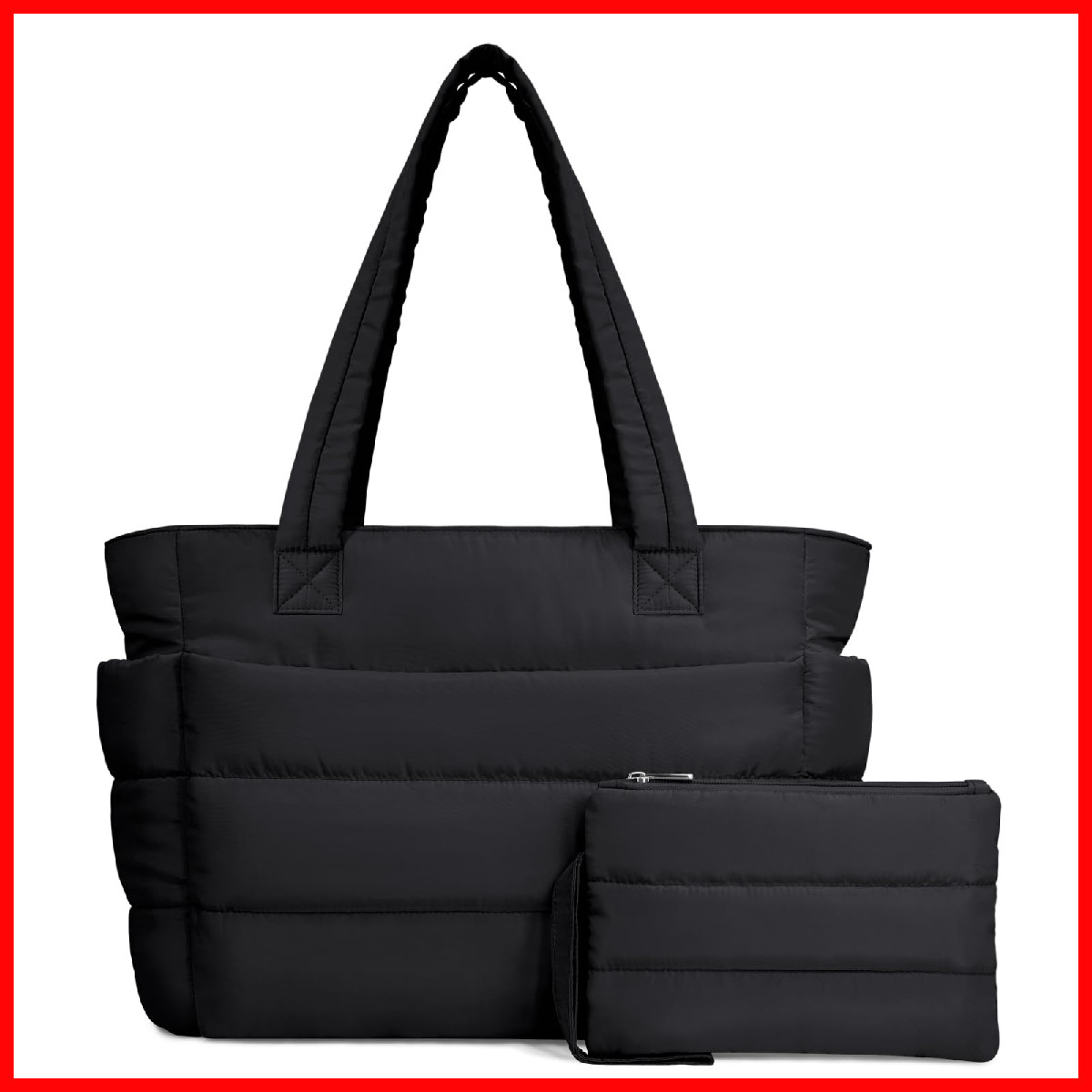 Topdesign Puffer Tote Bag For Women Lightweight Puffy Handbag Compartments