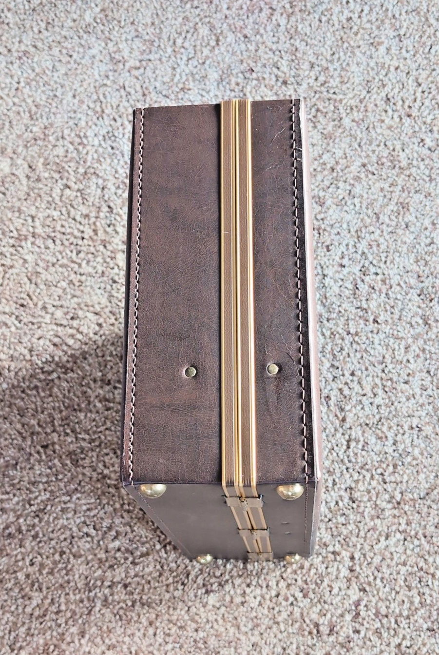 Brown Brief Case 17-½” Wide Vintage A-3
