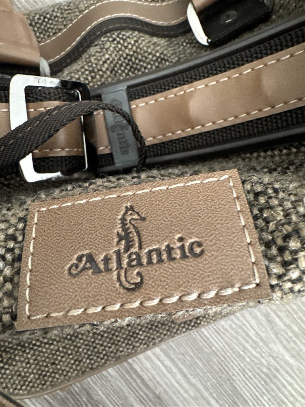 Vintage Atlantic Brown Weekender Bag -Excellent Condition W/ Strap And Tag