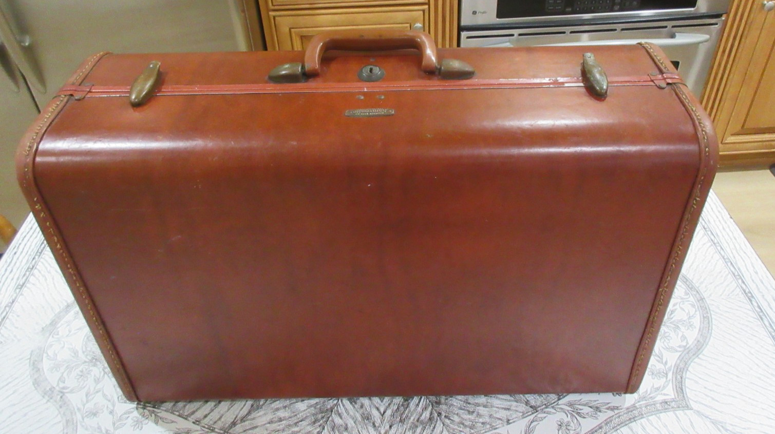 Vintage 40s/50s Samsonite WARDROBE Travel Train Suitcase 4921 Brown