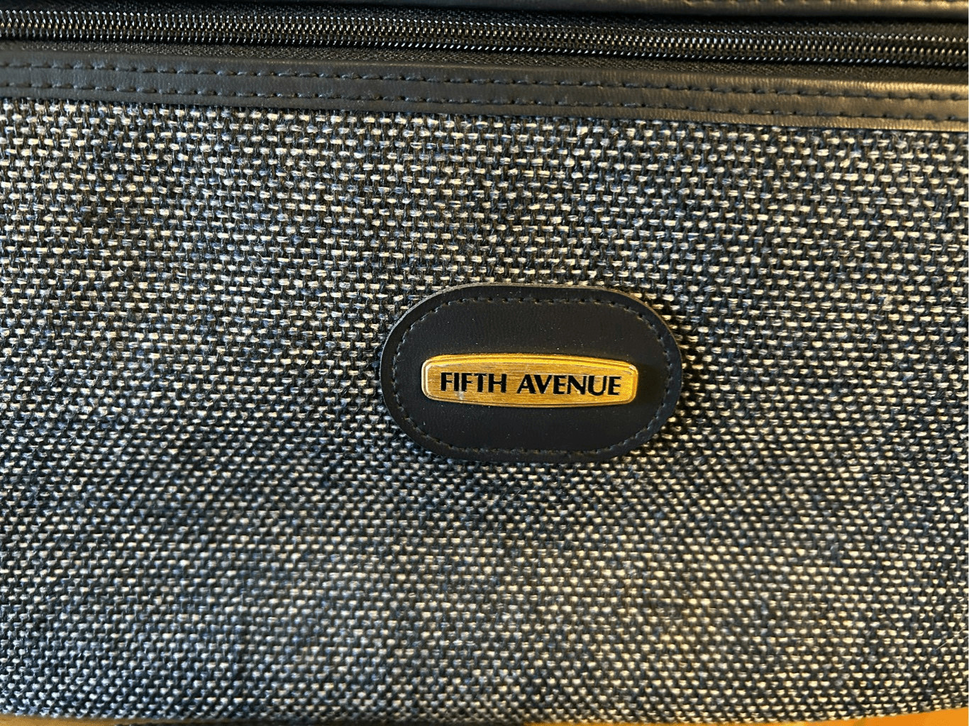 Fifth Avenue Luggage Carry On Shoulder Bag Blue Tweed Vintage