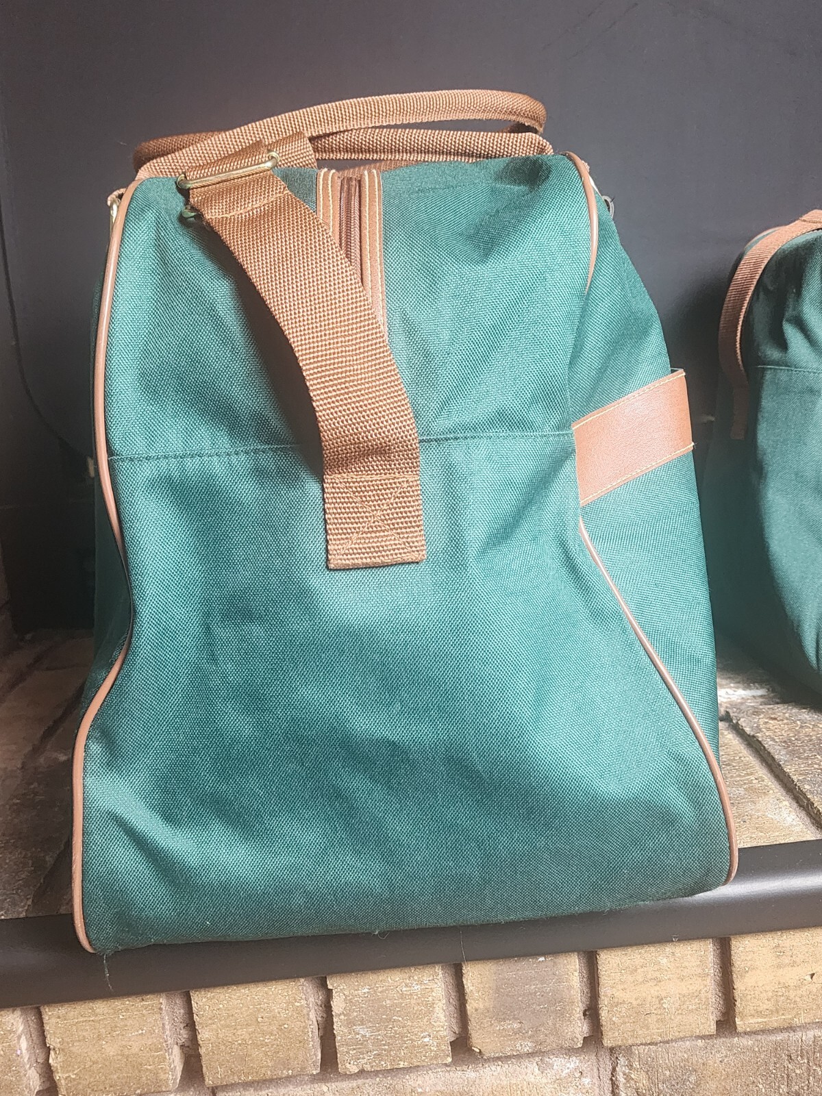 Lot of 3 Vintage Polo Ralph Lauren Green Luggage Duffle Bag Canvas Weekender Set
