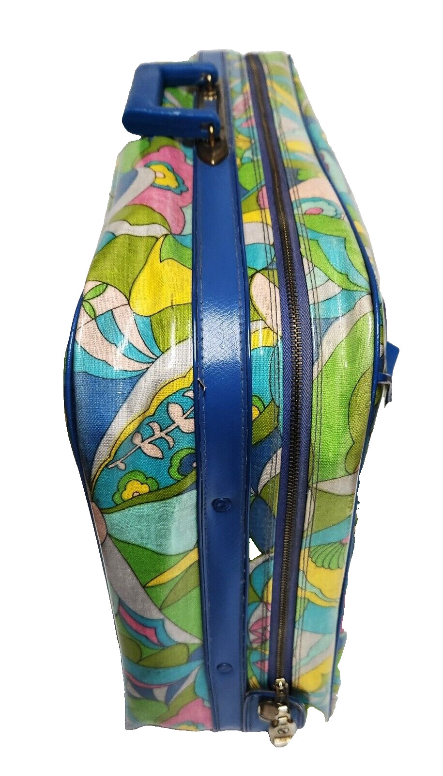 Vintage 1960’s Psychedelic Mod Carry On Suitcase Made In Japan 20″ x 14″ x 6″