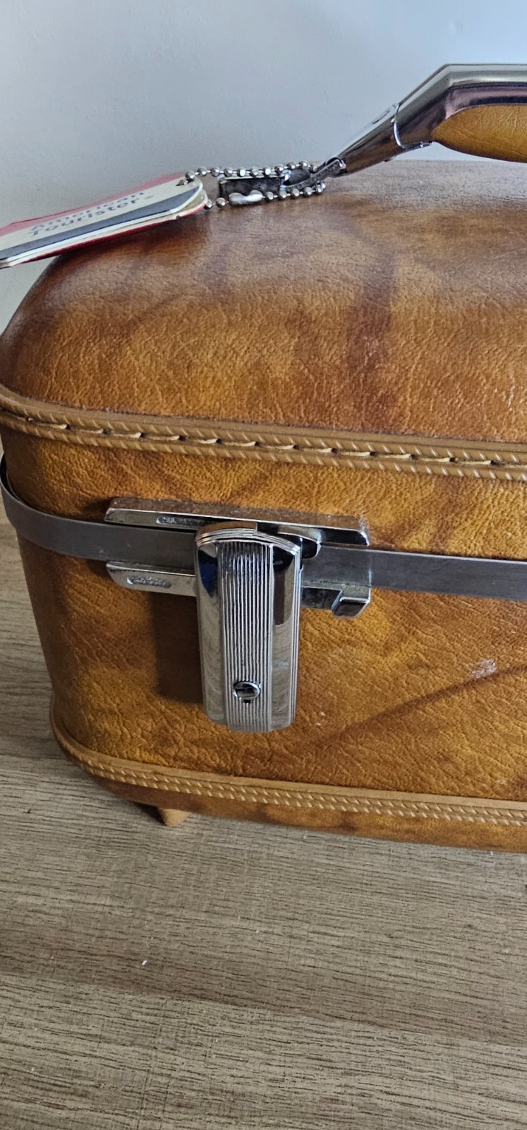 American Tourister LRH Vintage Train Case Luggage Makeup Brown Missing Tray READ