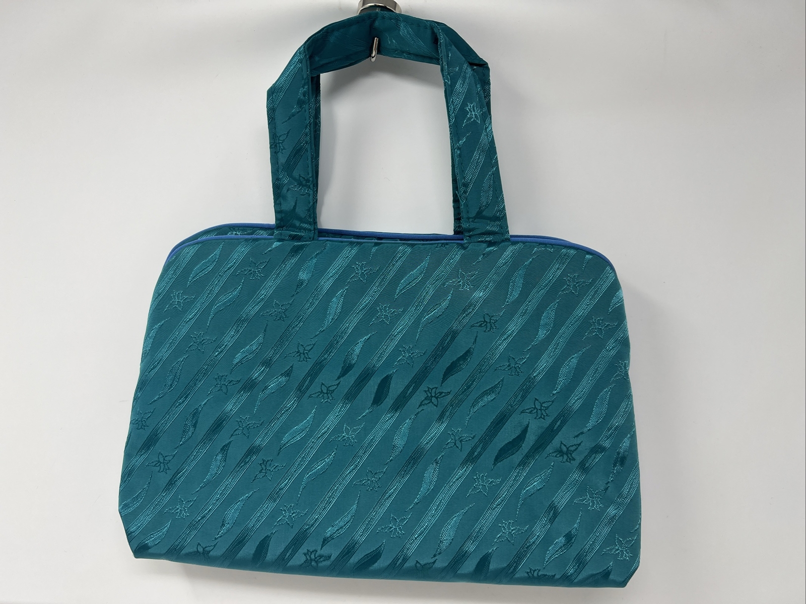 Saks Fifth Avenue Vintage Teal Dorli toiletry Lingerie Travel Bag