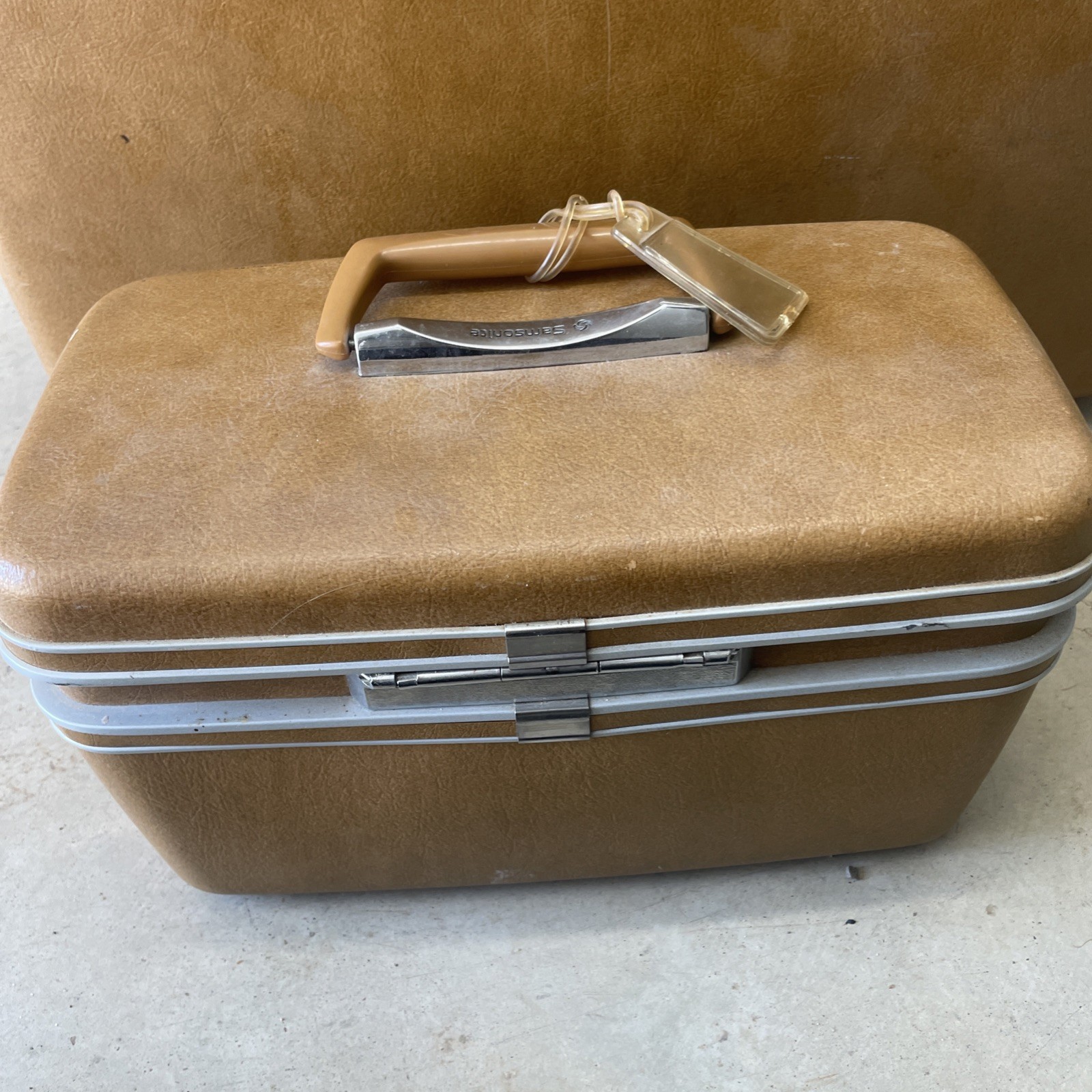 3pc BROWN Vintage Samsonite Silhouette Hardsided Luggage Set  Locking W/Key