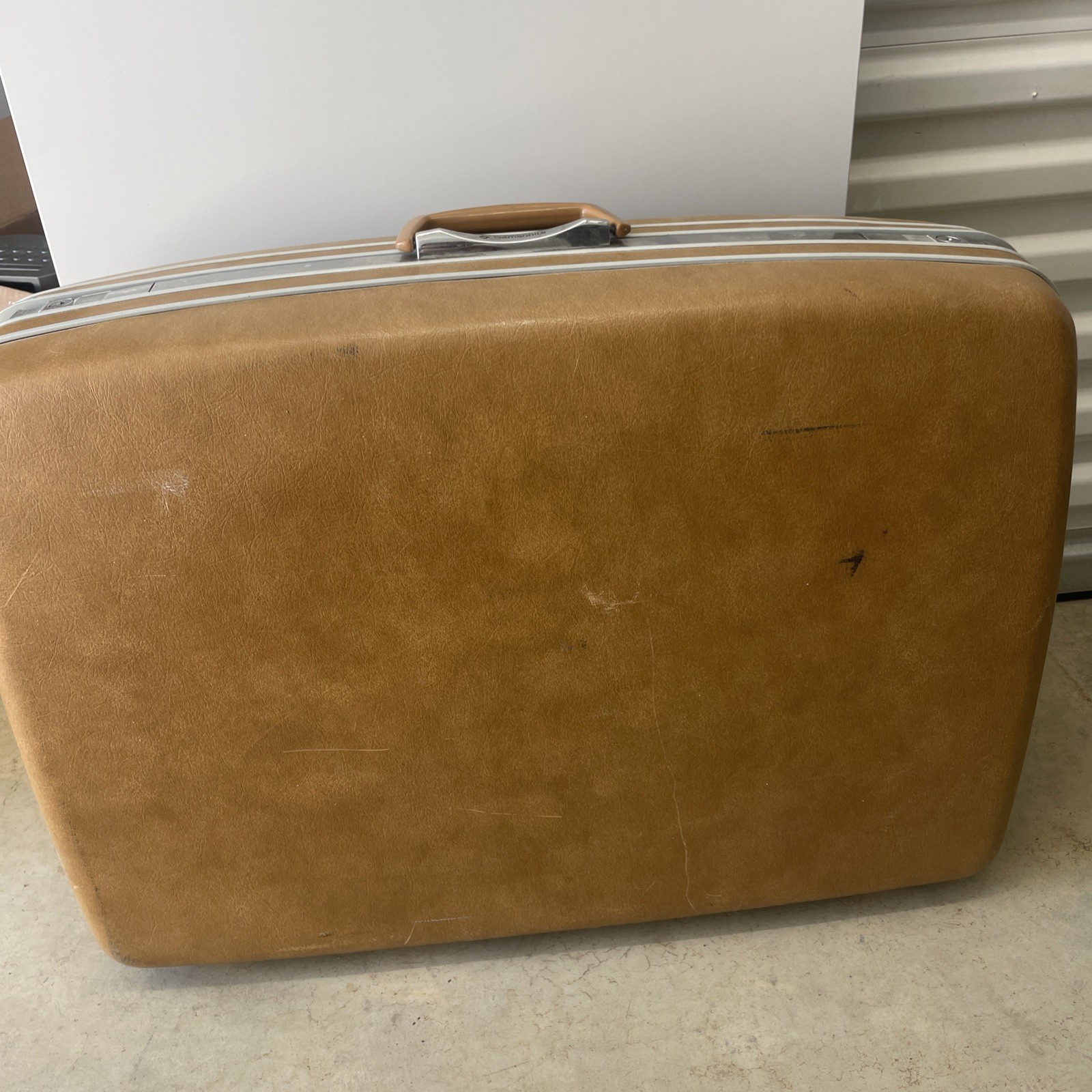 3pc BROWN Vintage Samsonite Silhouette Hardsided Luggage Set  Locking W/Key