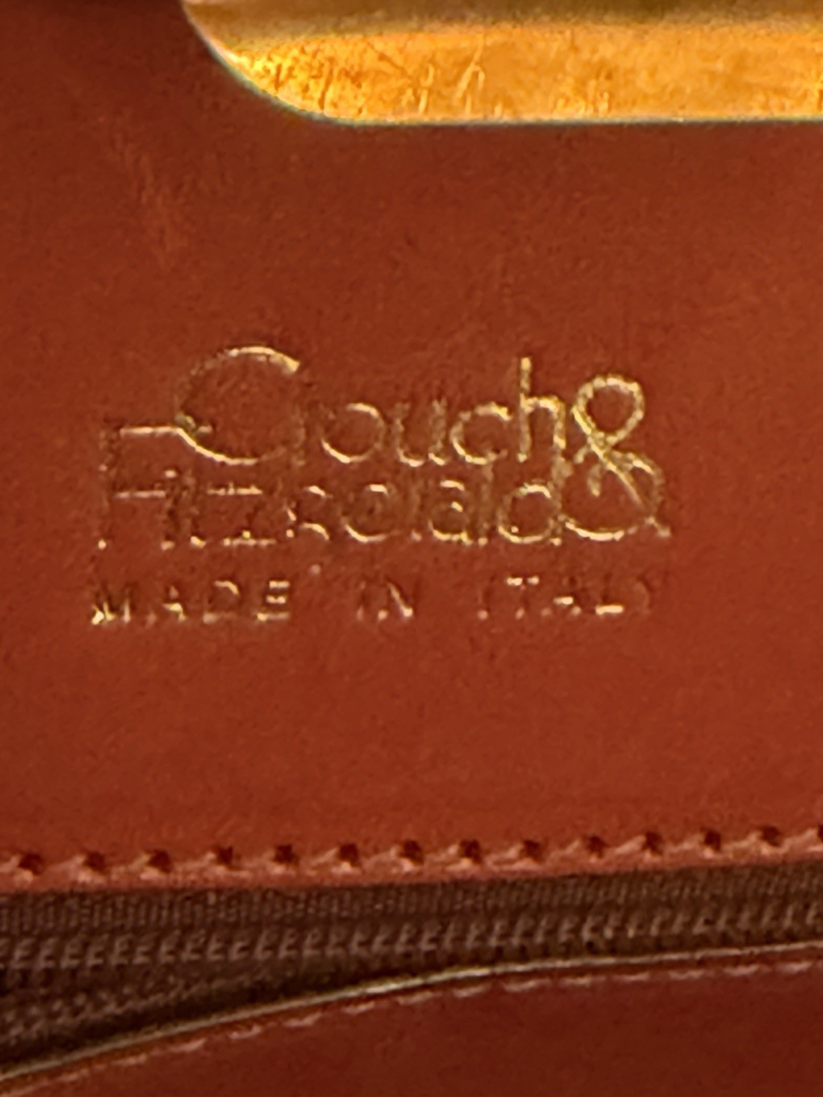 VTG Crouch & Fitzgerald Made In Italy By Briefcase Brown Leather Luggage