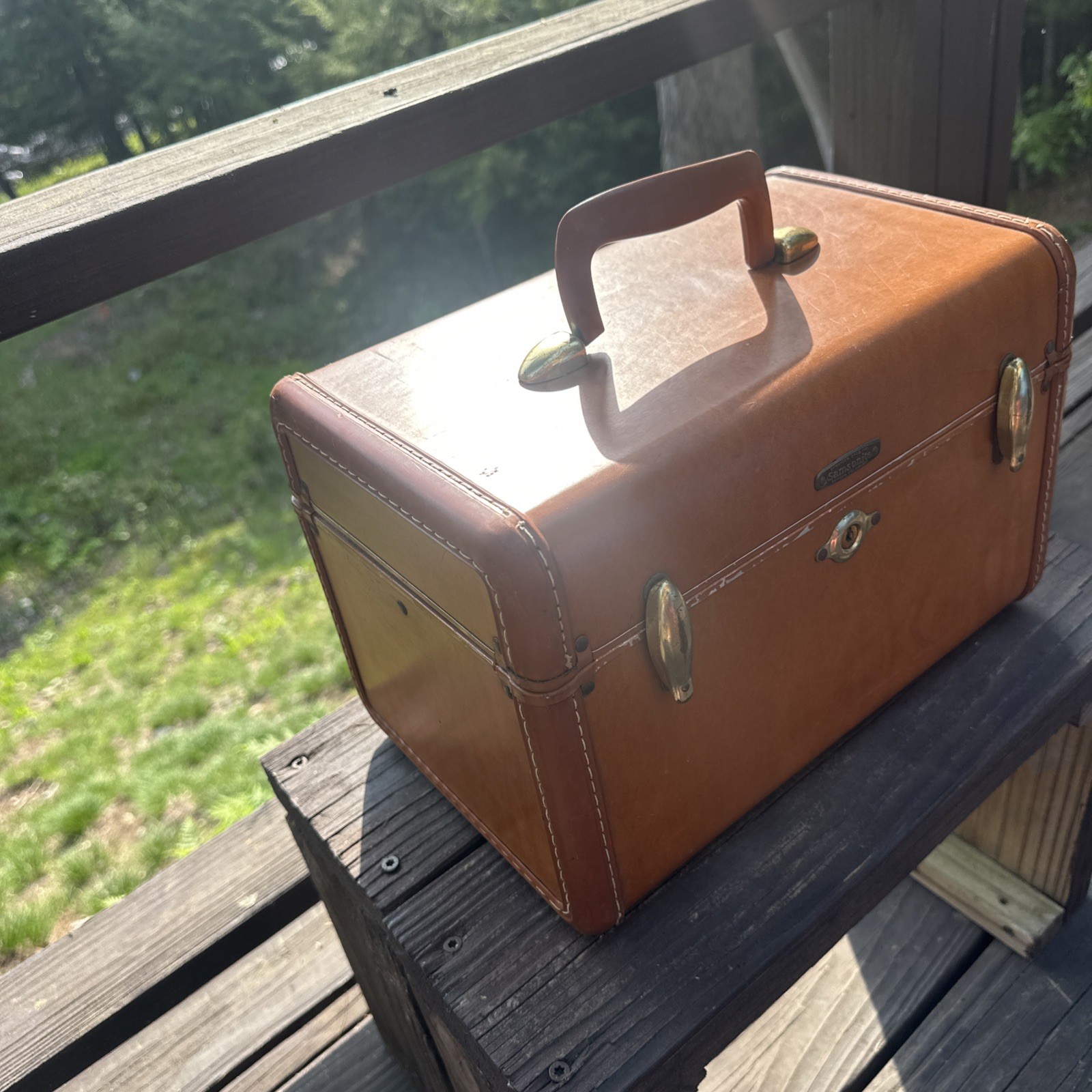 Vintage Samsonite Streamlite Train Case Mirror Luggage Shwayder Bros