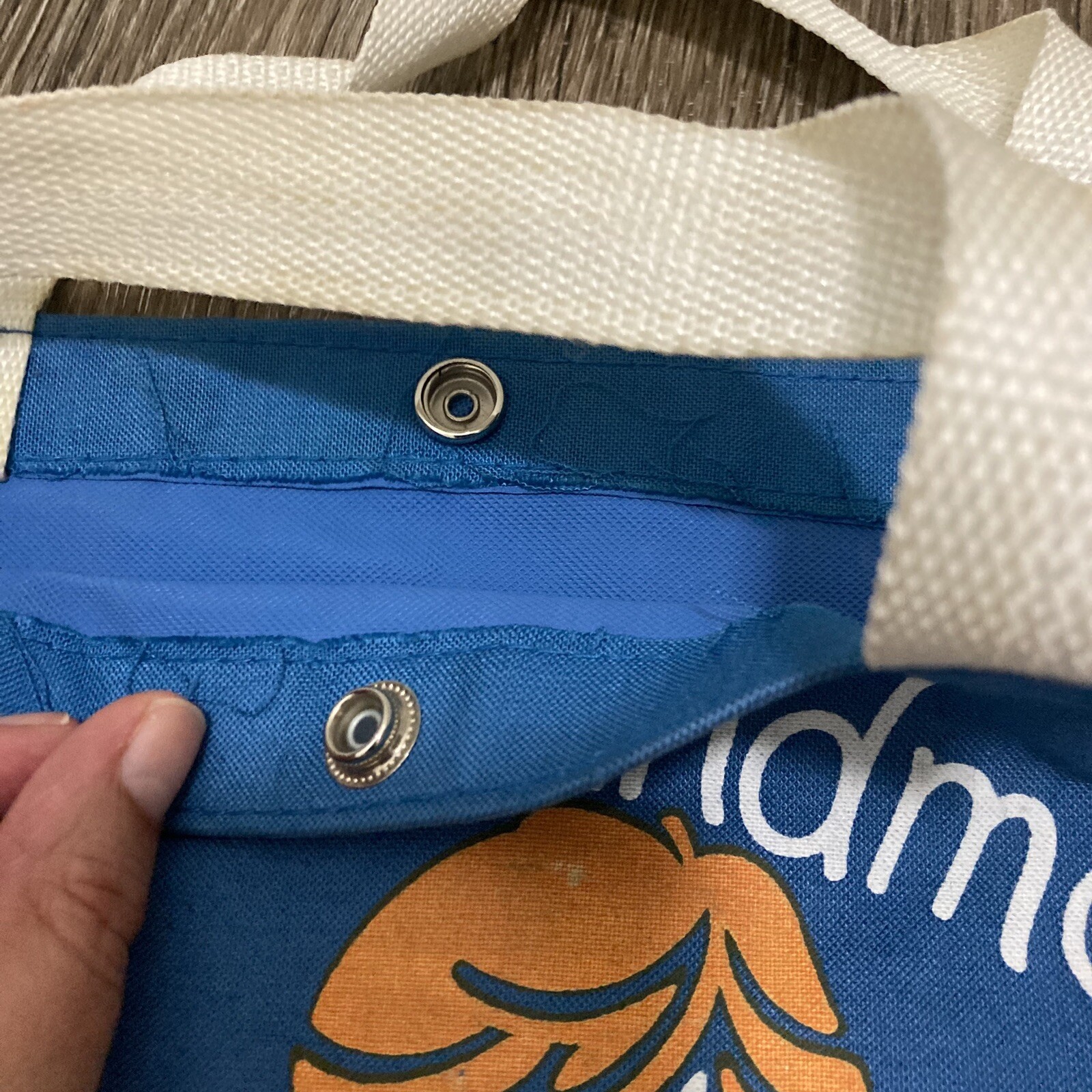 Goin’ To Grandma’s Tote Bag Personalized “Thomas” Blue Motorcycle Boy vtg