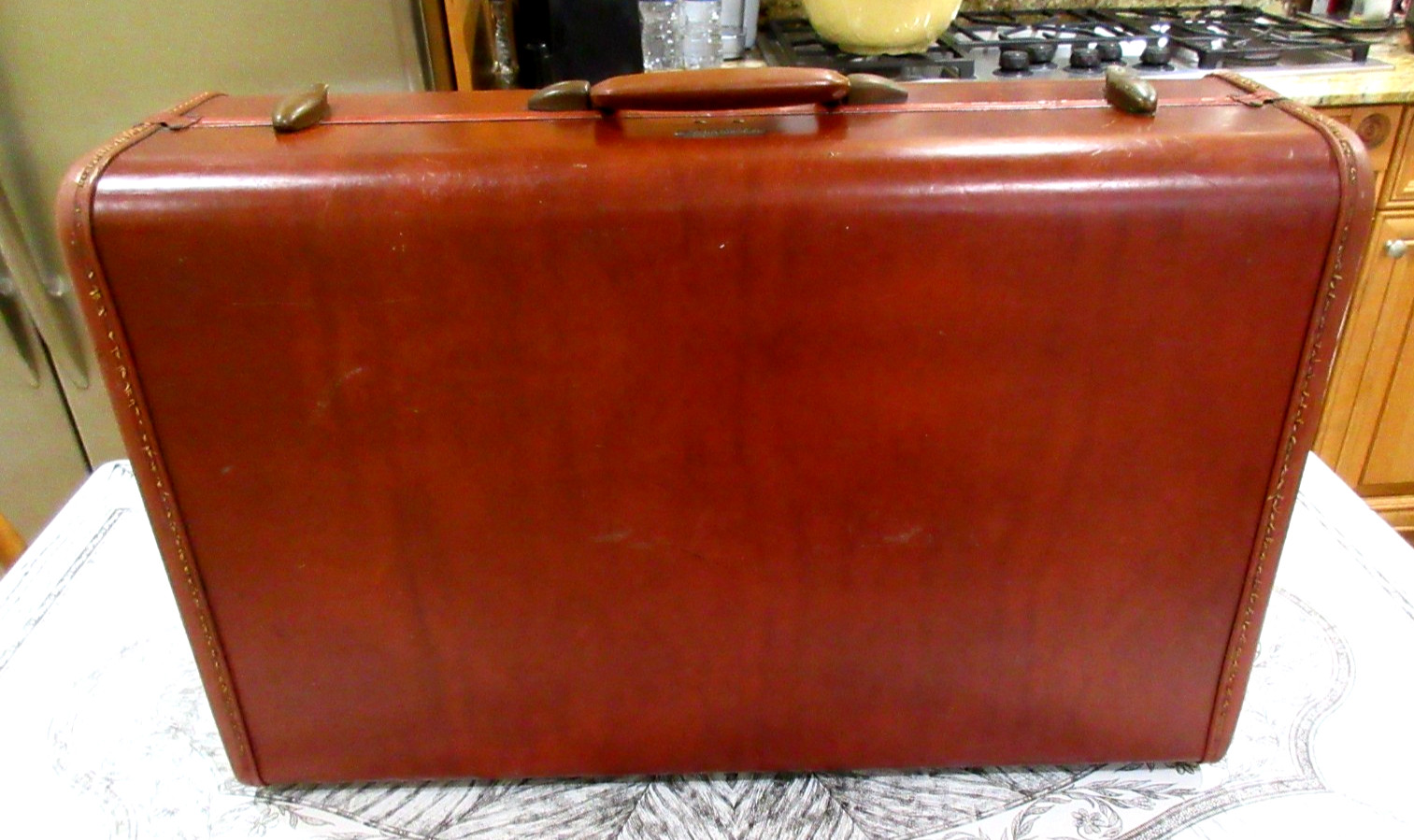 Vintage 40s/50s Samsonite WARDROBE Travel Train Suitcase 4921 Brown