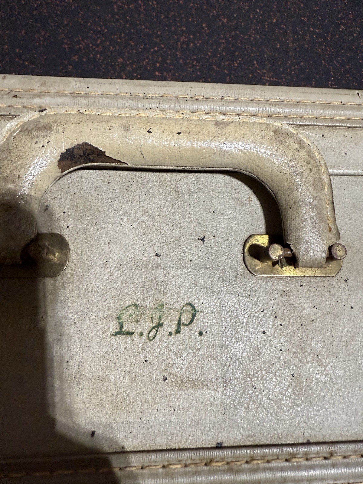 Vintage Oshkosh Luggage Co. Suitcase– Monogram E.J.P. – 1950s–1960s
