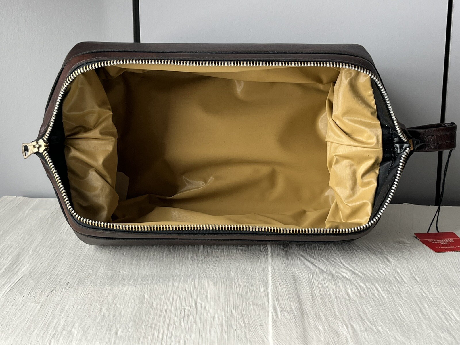 New Vintage EPCO Toiletry Utility & Travel Kit Bag Brown Zippered