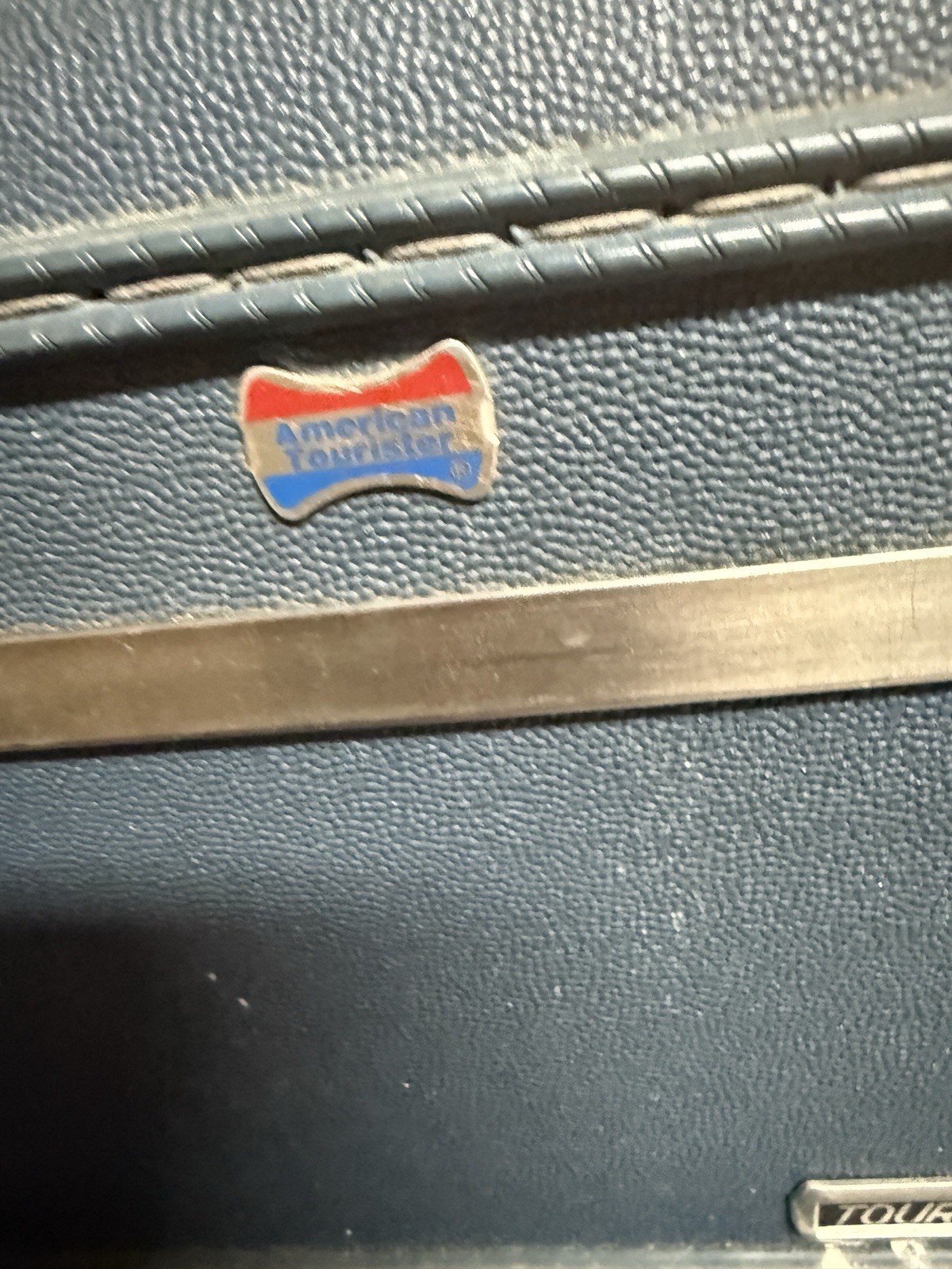 Vintage American Tourister Tiara Blue Hardshell Makeup Train Case