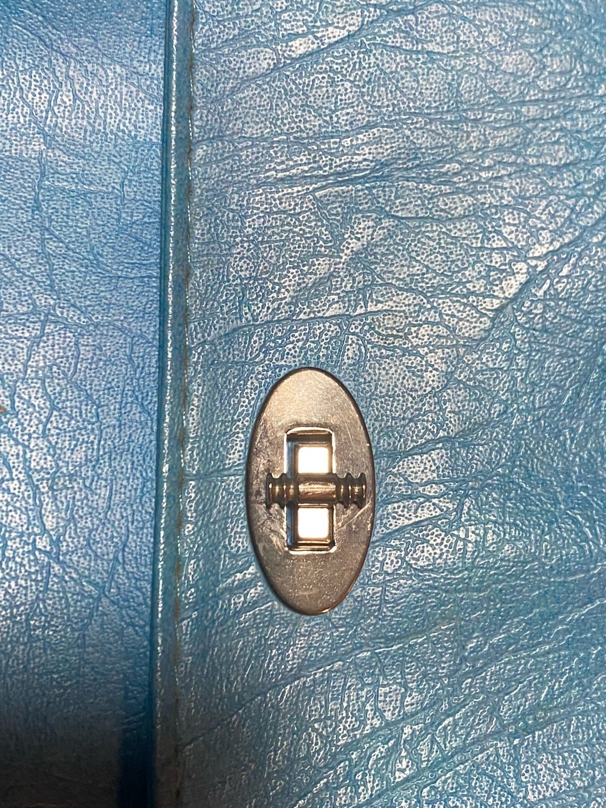 Vintage Samsonite Blue Carry On Travel Shoulder Bag Tote With Lock & Key