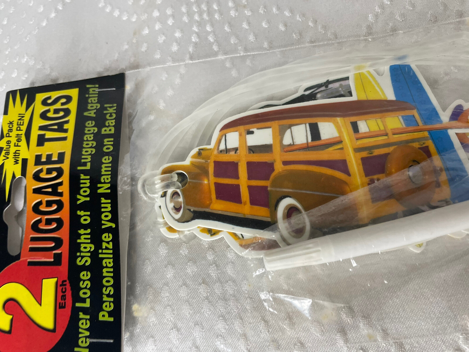 Chevrolet Fleetmaster Woodie Luggage Tags Station Wagon Golf Bag/ Backpack x 2