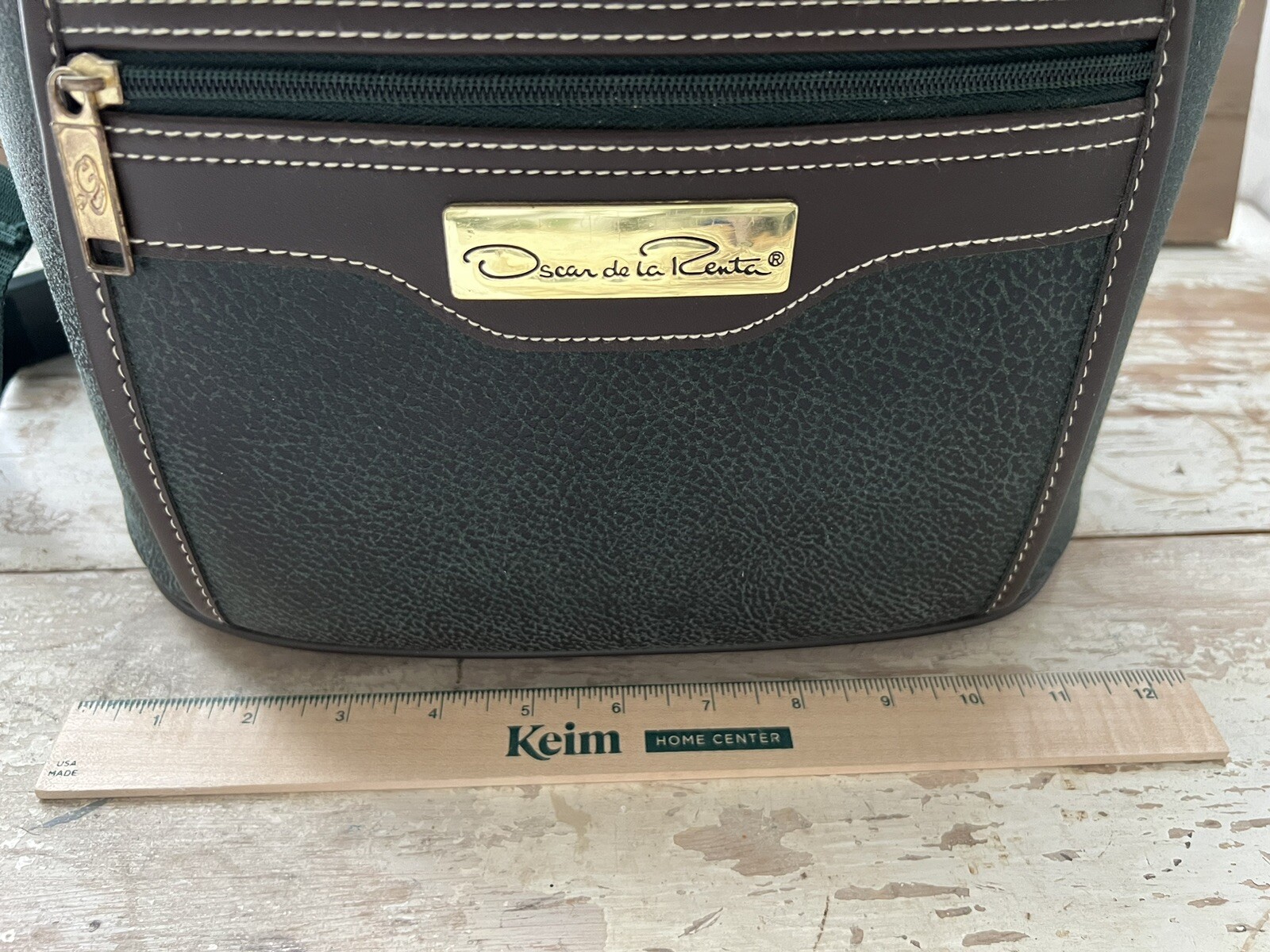 VTG Oscar de La Renta Train Case Luggage Travel Cosmetics Toiletry Bag Plane G9