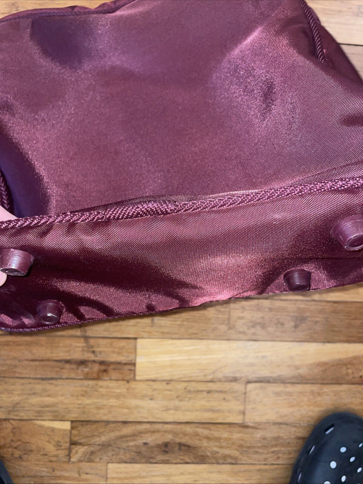 Vintage Pierre Cardin Paris New York Burgundy wine travel bag 15 X 13 X 4