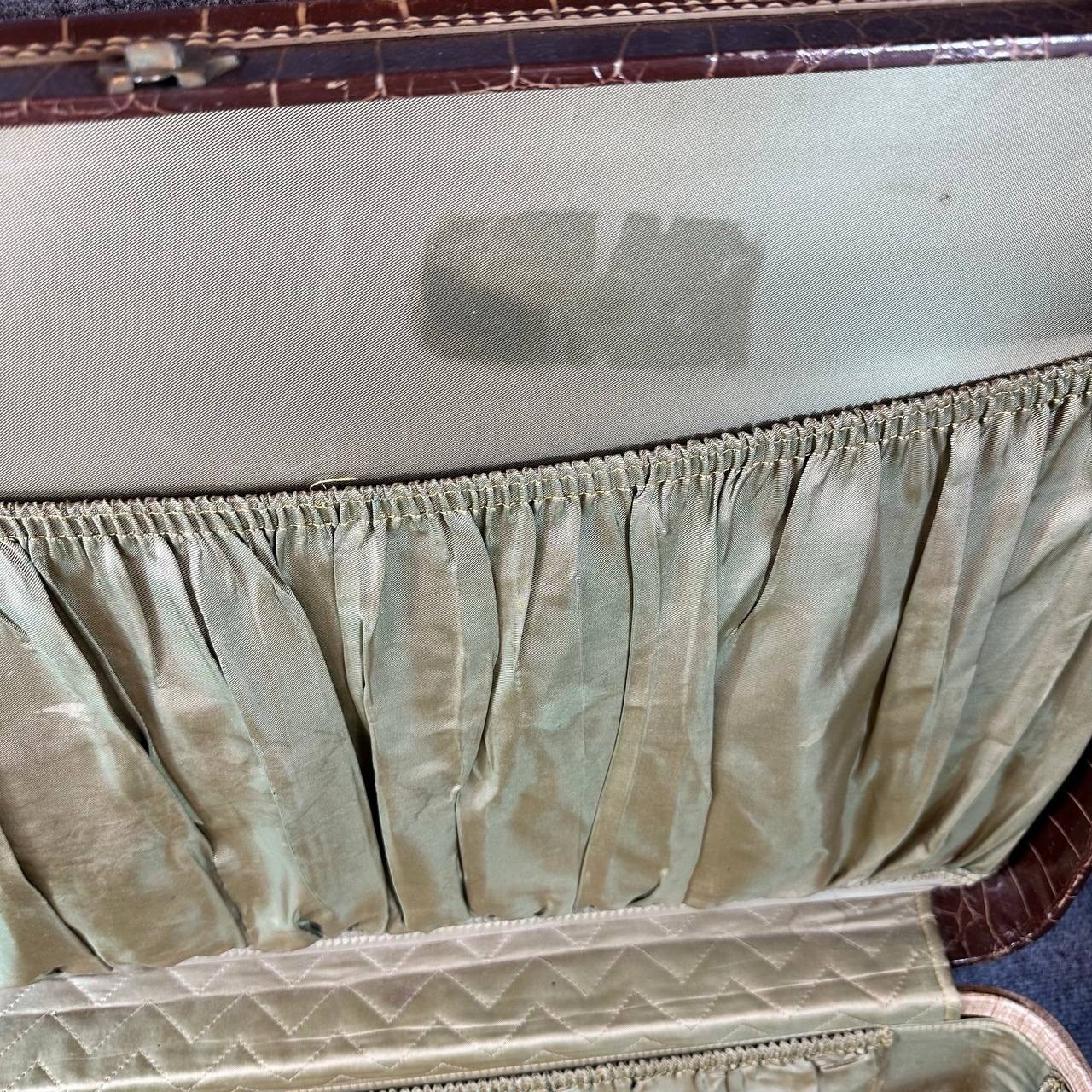 Vintage American Tourister Suitcase Brown Fabric Luggage West Warwick USA