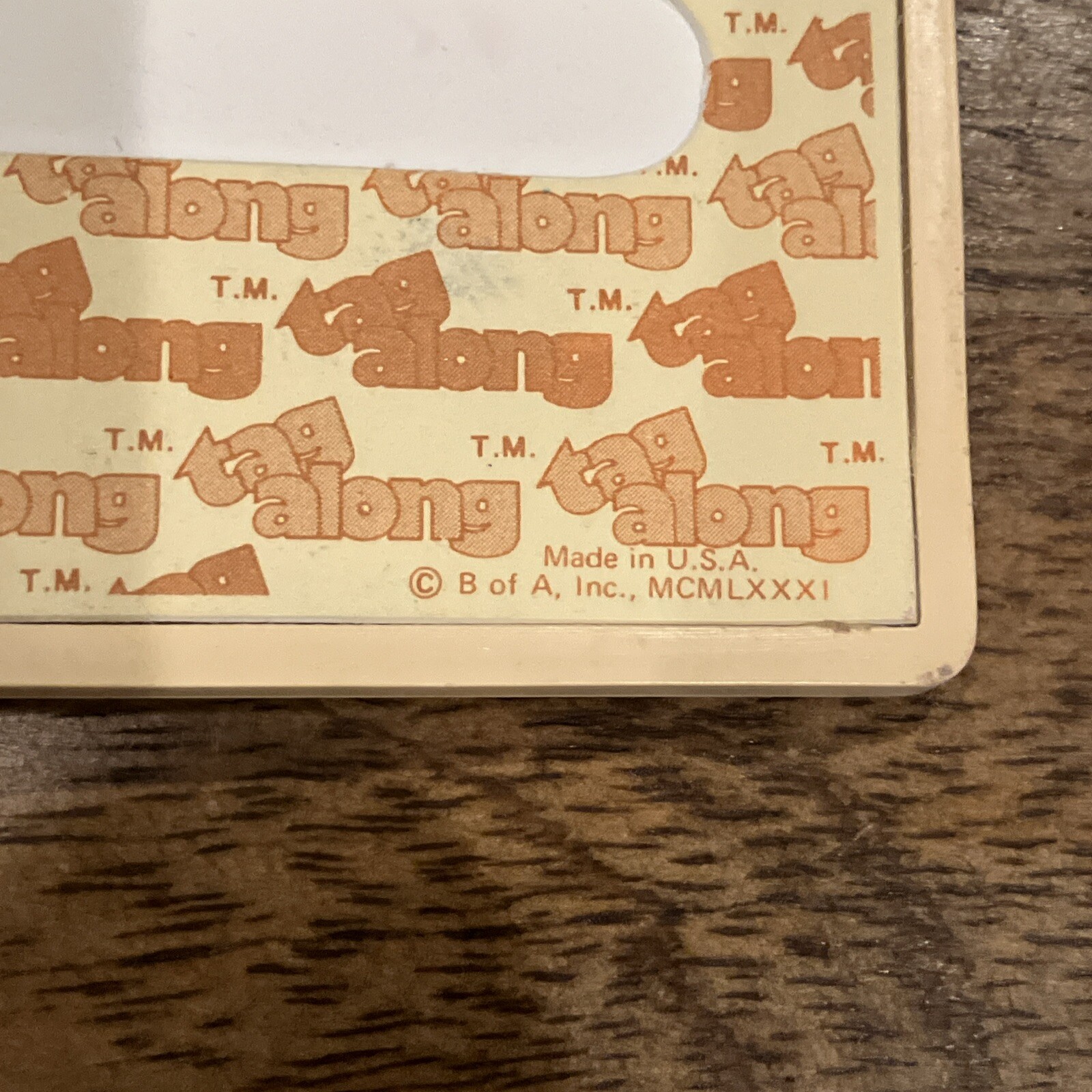 Vtg Luggage Tag Along Retro 90s 80s Rainbow USA Leather Strap RARE Movie Prop