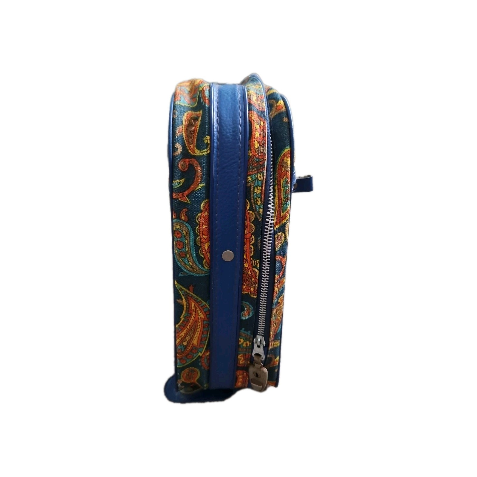 VTG Bantam Travelware Small Suitecase Paisley Print Made In U.S.A 1970s