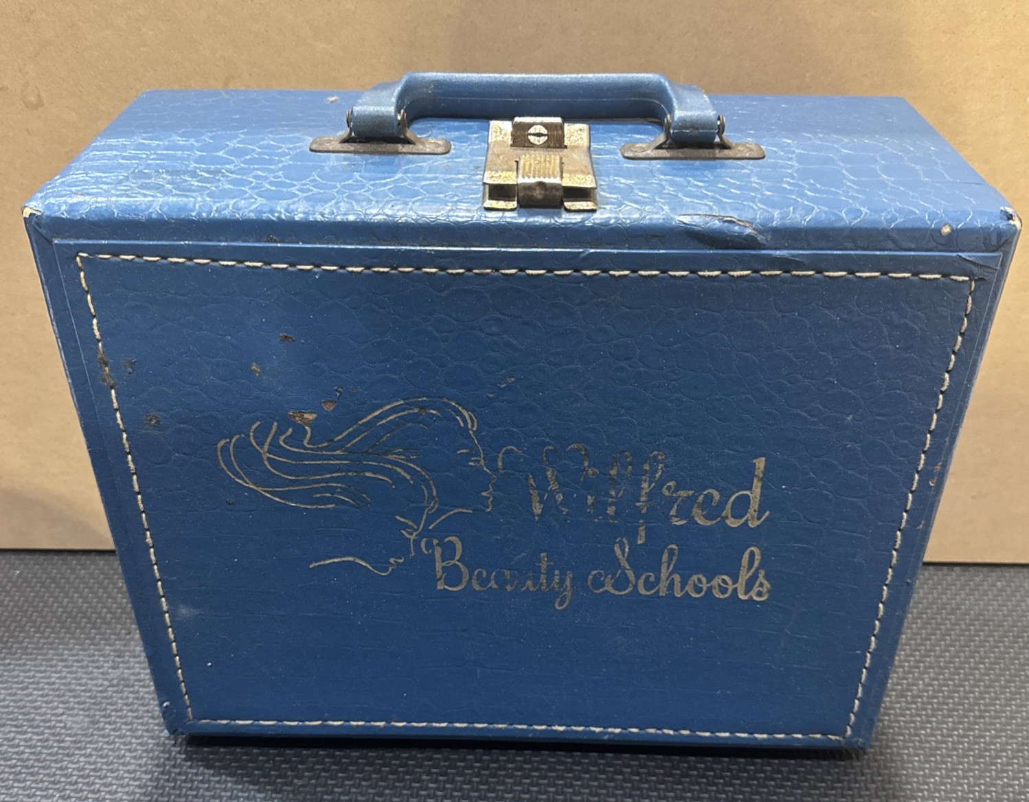 Vintage Wilfred Beauty School Stylist Crocodile Embossed Suitcase RARE