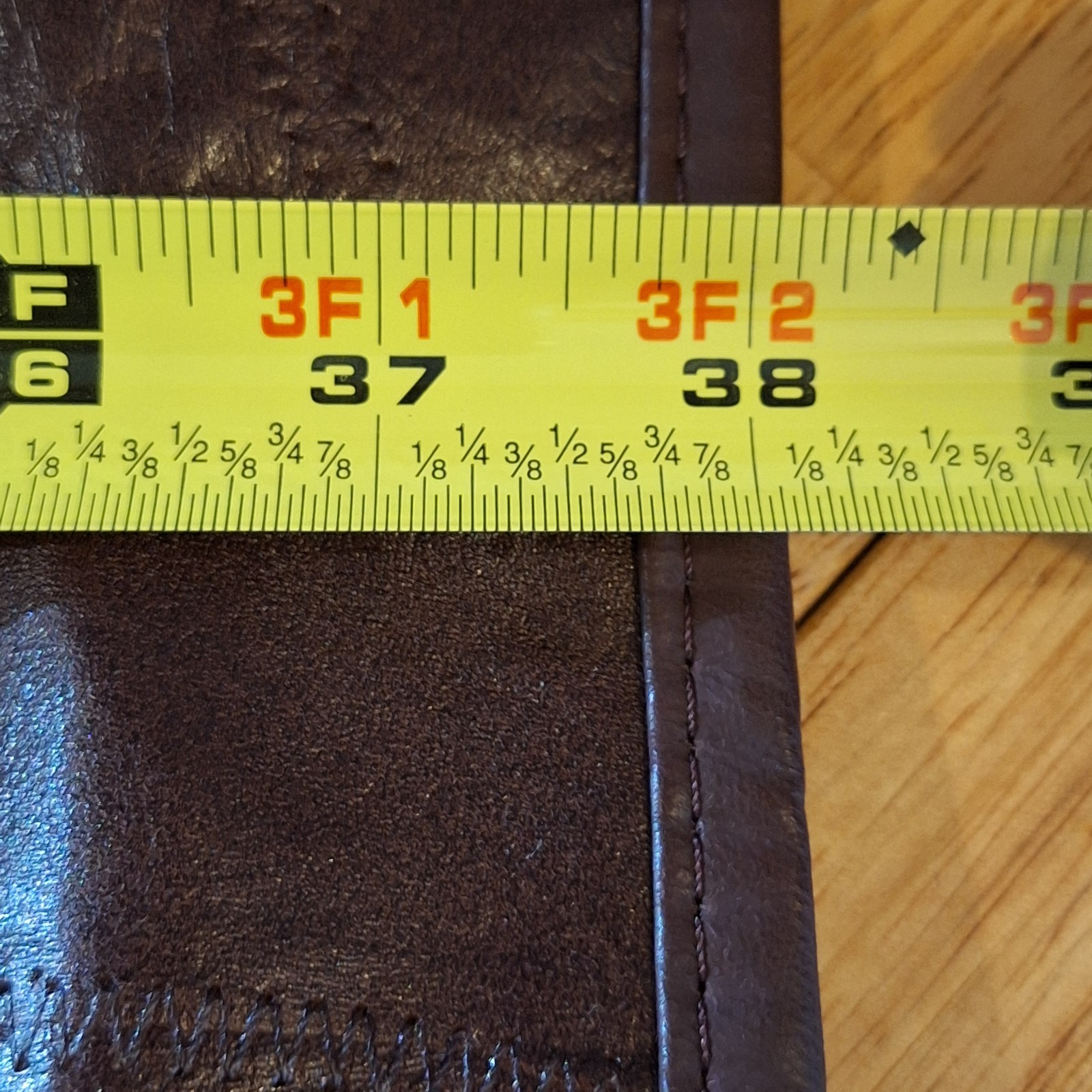 Vintage GSC Brown Patchwork Leather 3 Piece Luggage Set