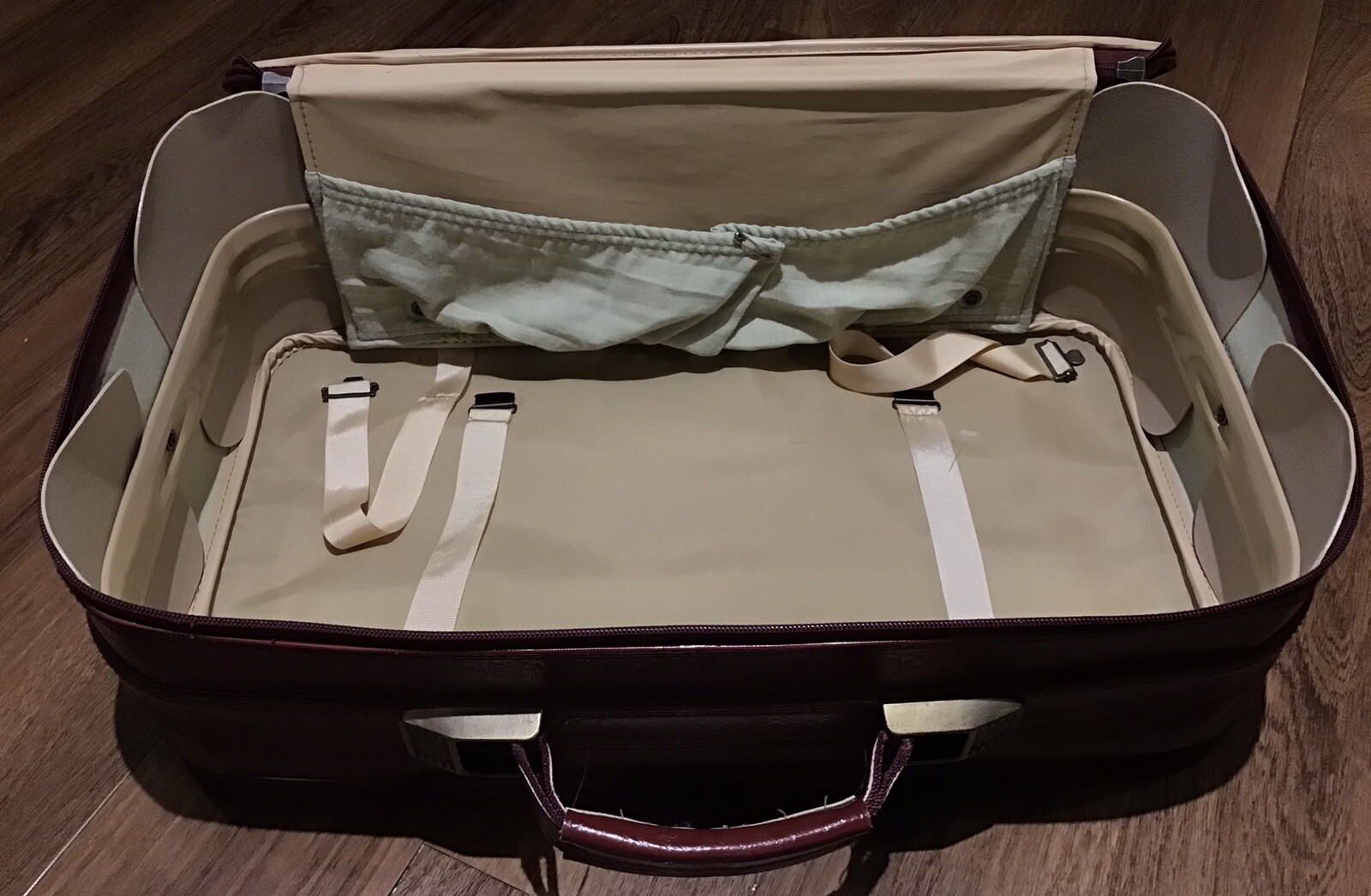 Vintage 70’s Samsonite Sonora Luggage Set Carry-On & Suitcase Burgundy Maroon