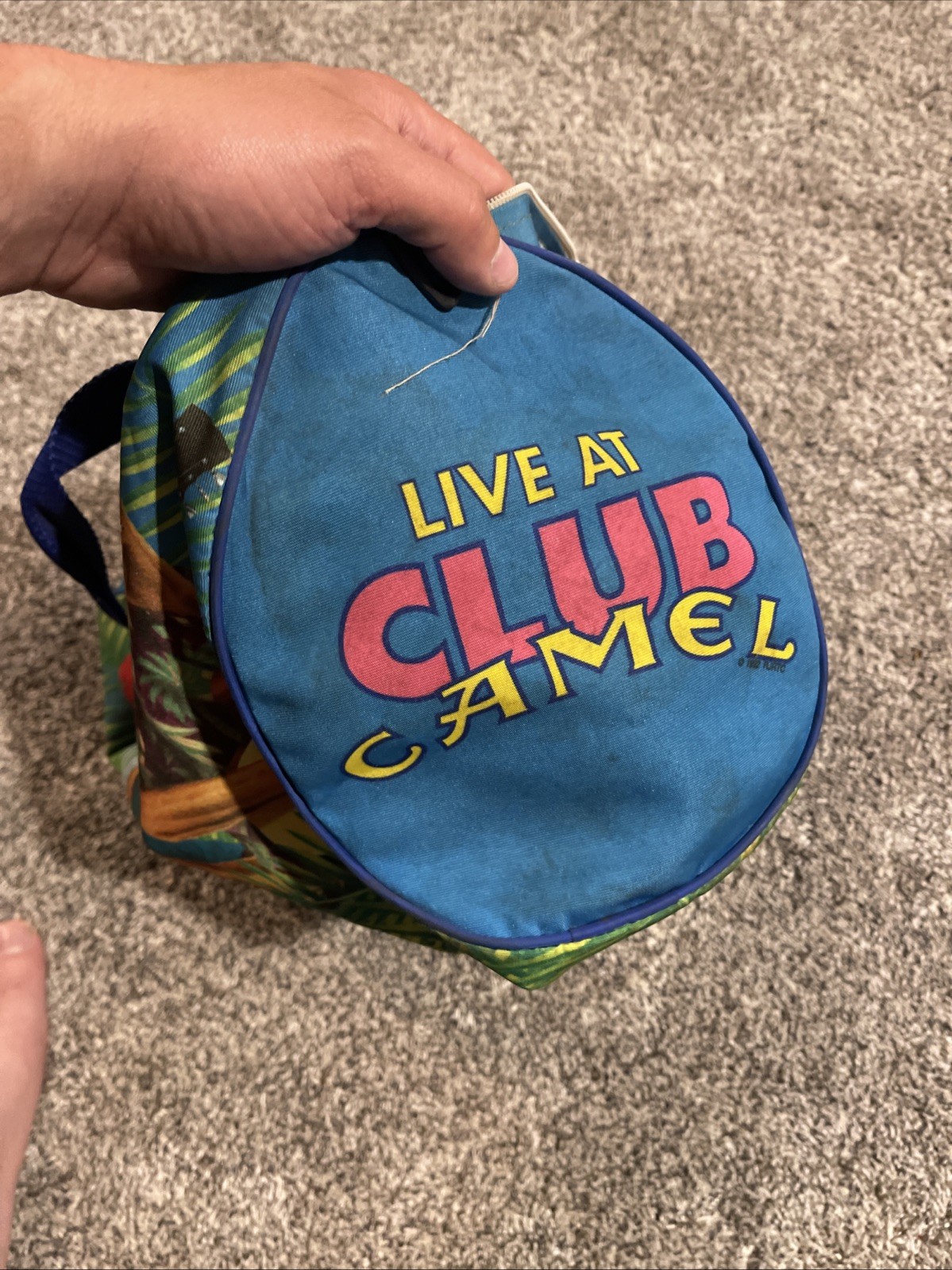 Vintage Camel Duffel Bag 1992 Live at the Camel Club Joe Hard Colorful