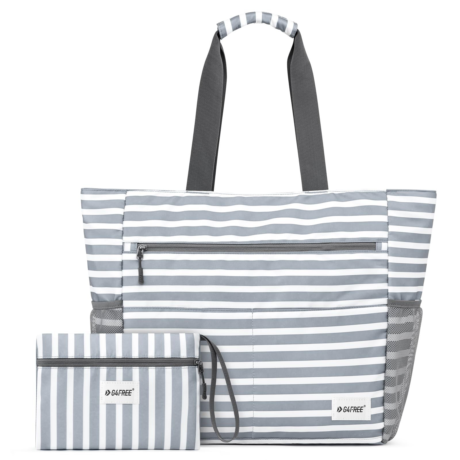 G4Free Beach Bag Waterproof Sandproof Beach Tote Bag Large Capacity Foldable