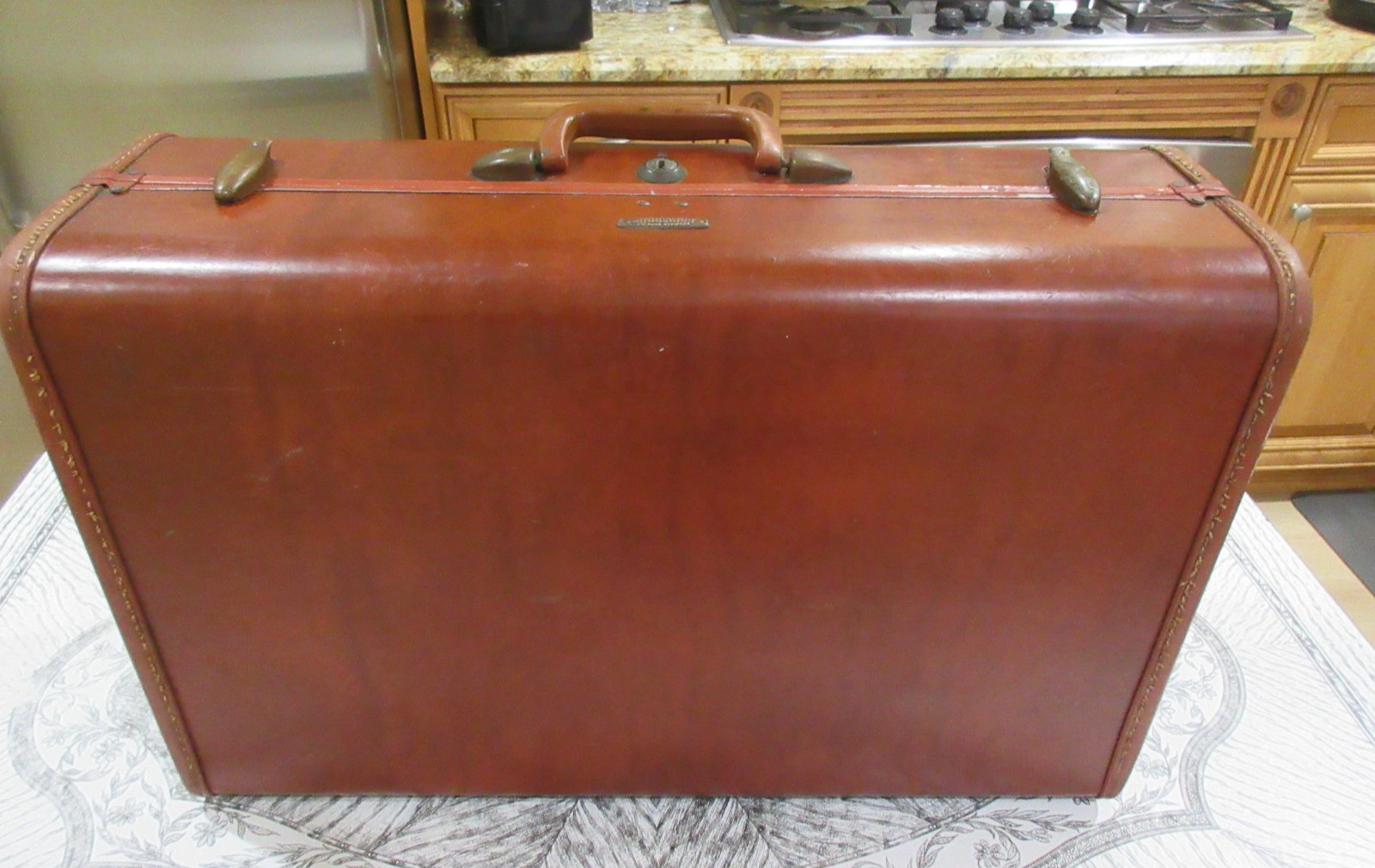Vintage 40s/50s Samsonite WARDROBE Travel Train Suitcase 4921 Brown