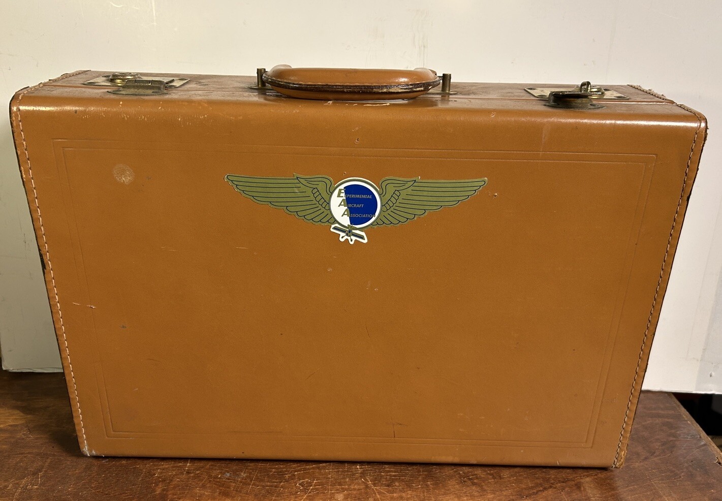 Vintage Mid Century Top Grain Cowhide Briefcase 17.75”x11.5”x5”