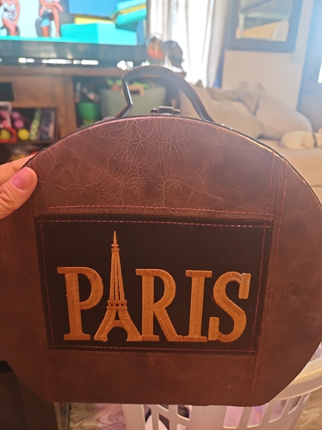 Paris Themed Train Suitcase