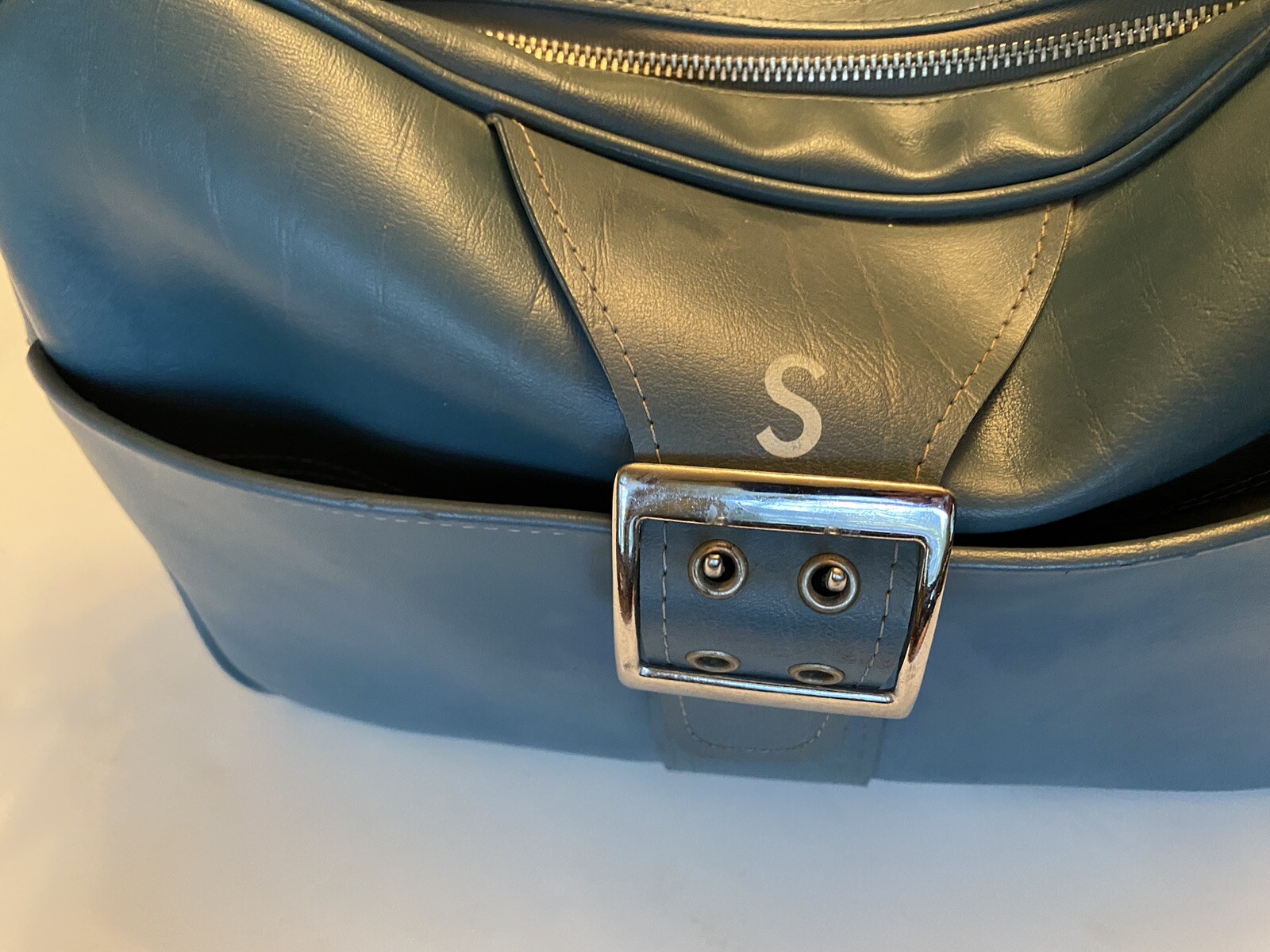 Vintage Samsonite Shoulder Travel Bag Medium Blue Mid Century