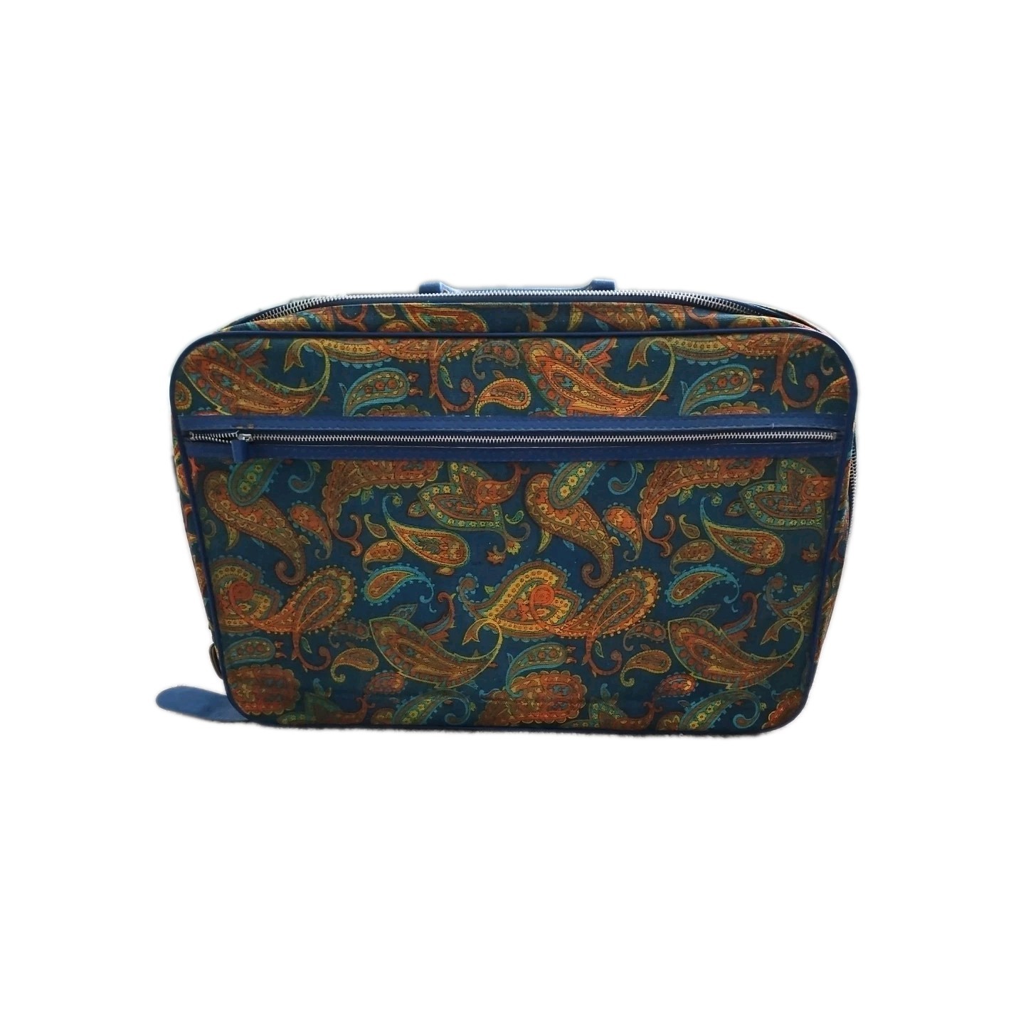 VTG Bantam Travelware Small Suitecase Paisley Print Made In U.S.A 1970s