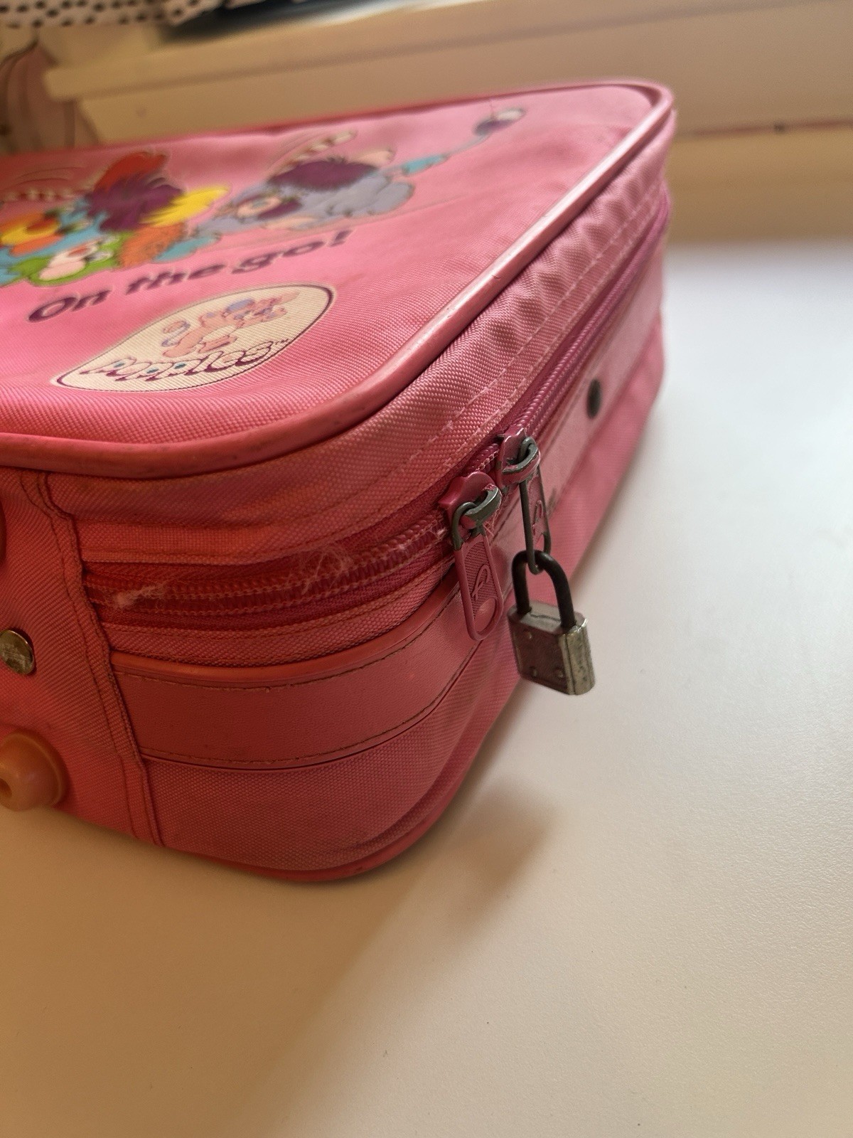 Popples On The Go Suitcase 1986 Vintage Pink Travel Bag Good Zipper