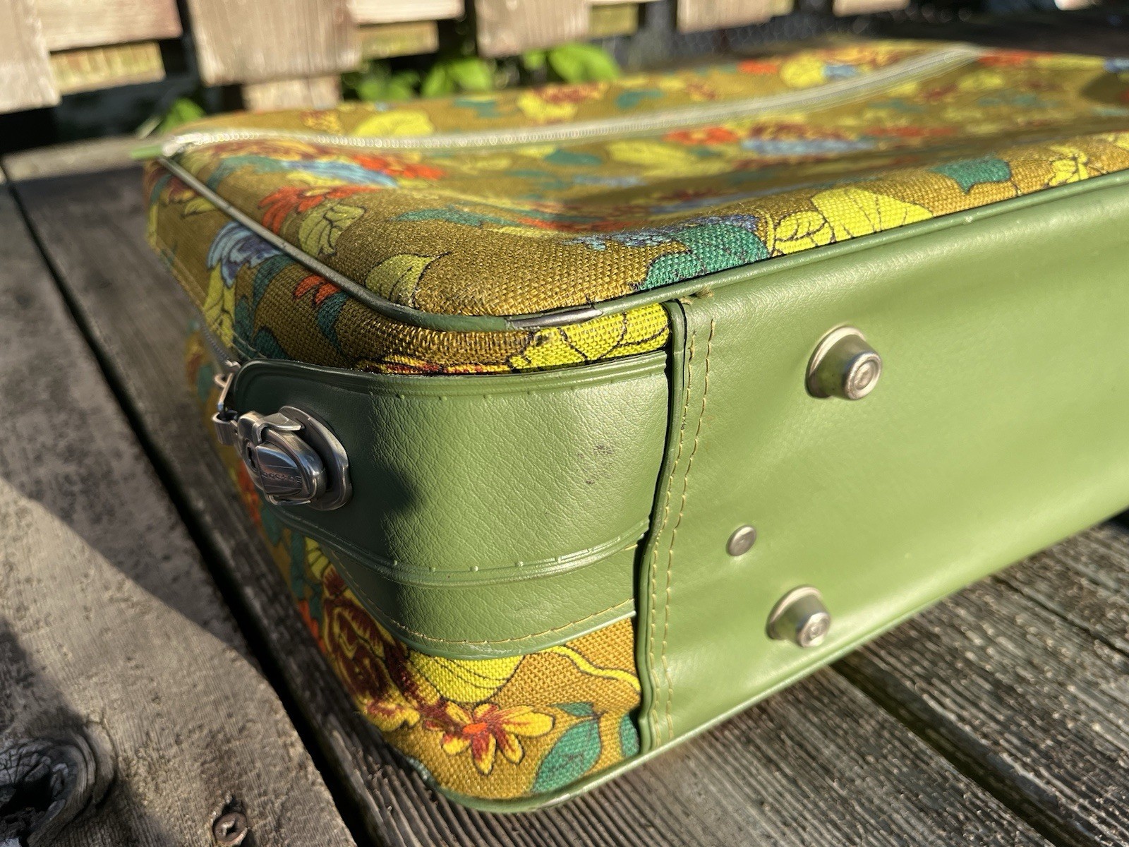 Bantam Luggage Set (4) Vintage Floral Nesting Canvas Bags Made In Japan