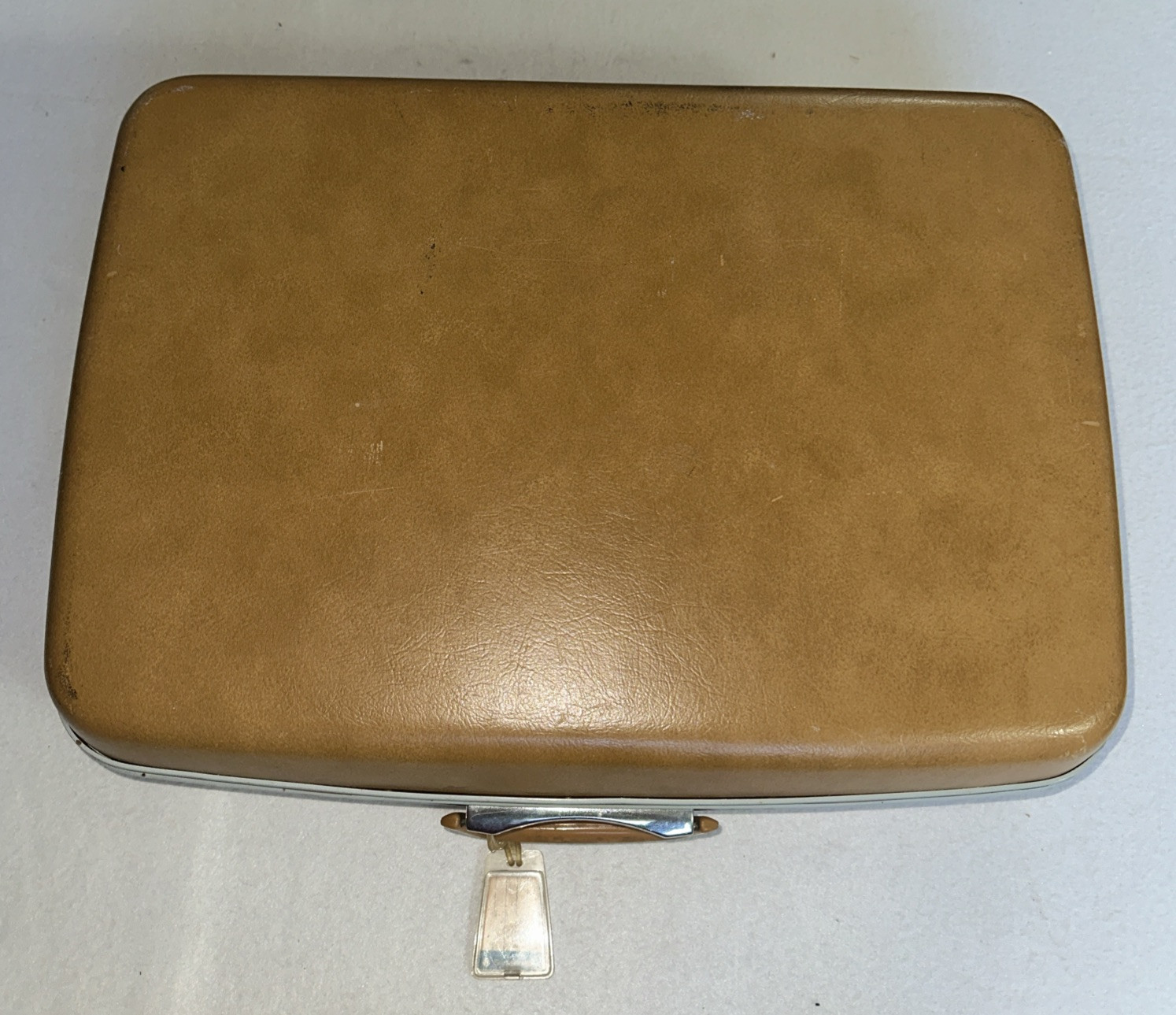Samsonite Silhouette Travel Suit Case Large Beige Hard Shell Luggage Vintage