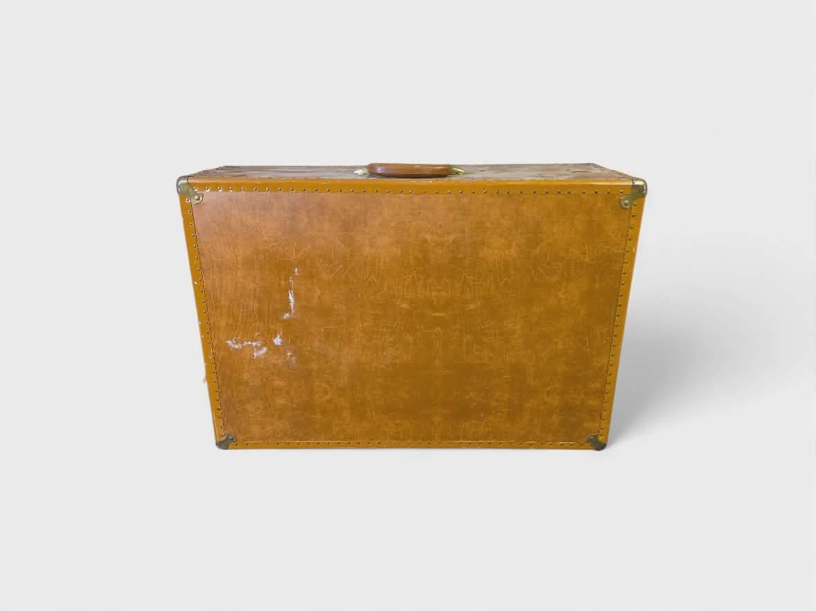 1930s Samsonite Vulcanized Fiber Travel Trunk Suitcase Antique Luggage