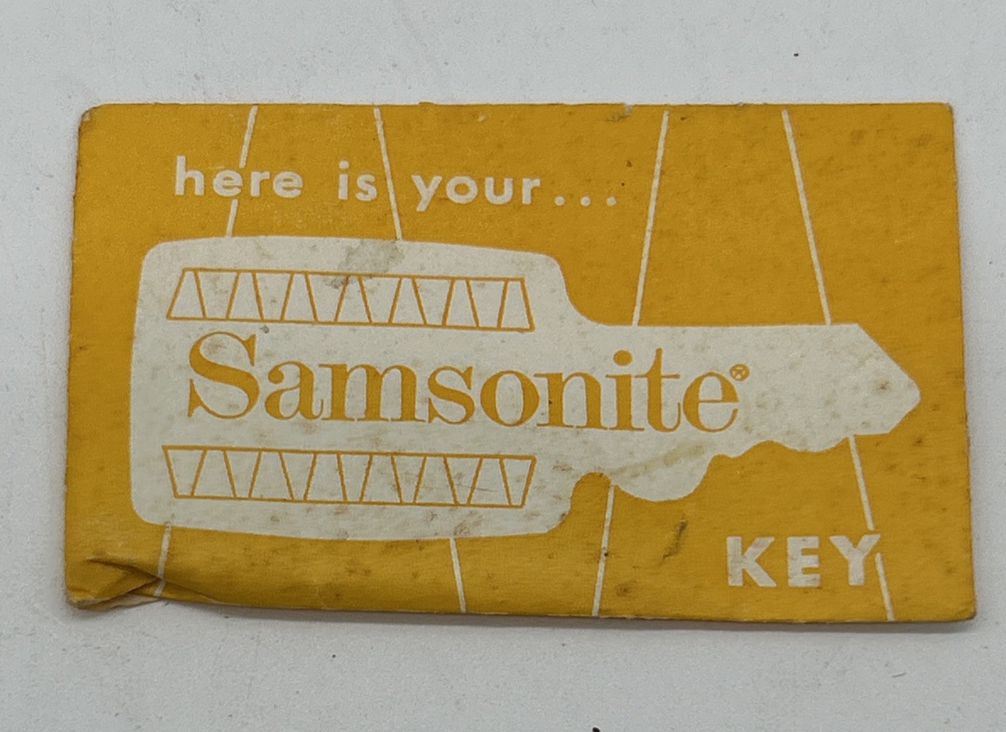 1960’s 1970’s Vintage Samsonite Luggage Suitcase Key In Original Package BB1