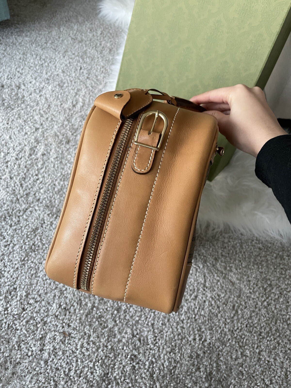 gucci luggage vintage mini bag lock G logo crossbody suitcase spell out retro
