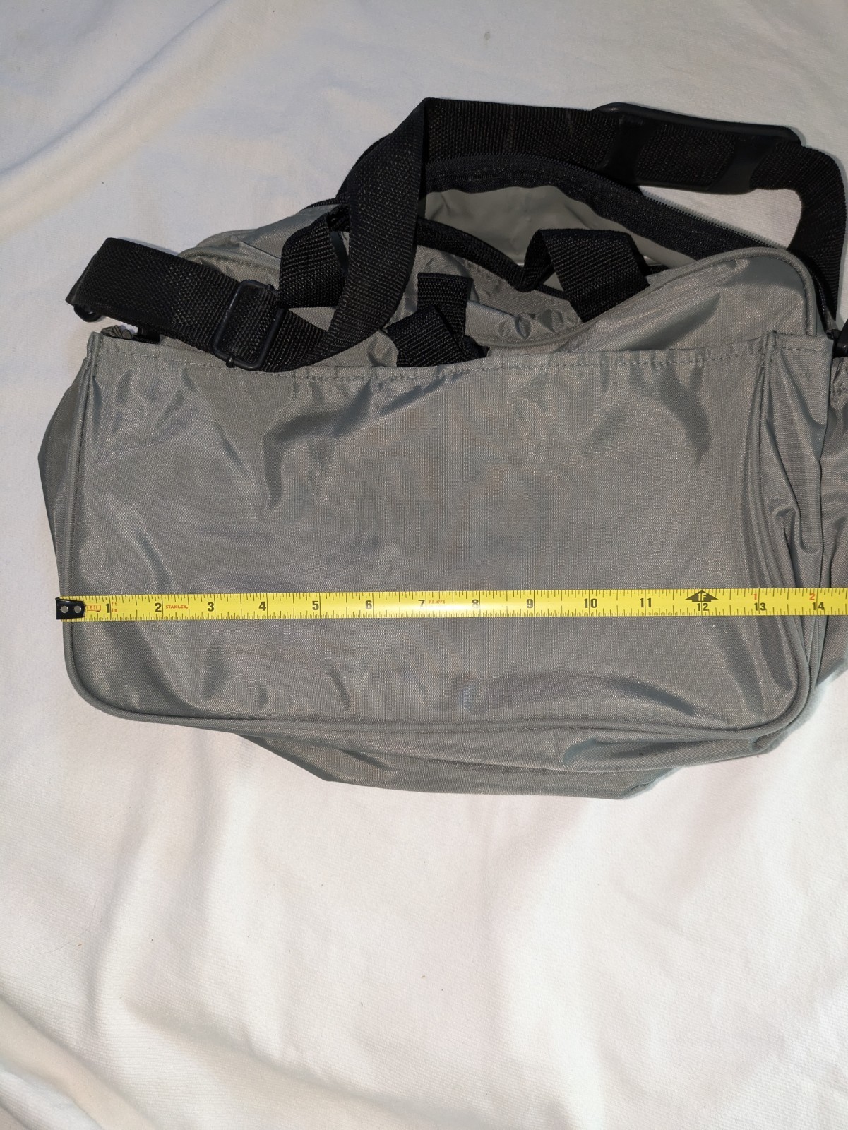 VTG Personalized Keeley Lands’ End Lighthouse Travel Bag Gray Nylon Canvas