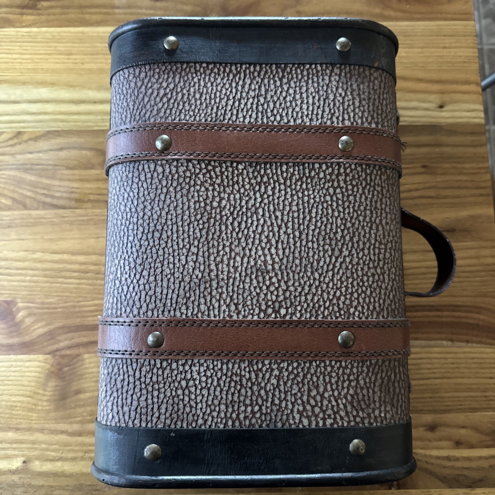 Vintage 1950’s GAVIGAIN RETRO SUITCASE Wood Storage Suitcase 12x5x8.5